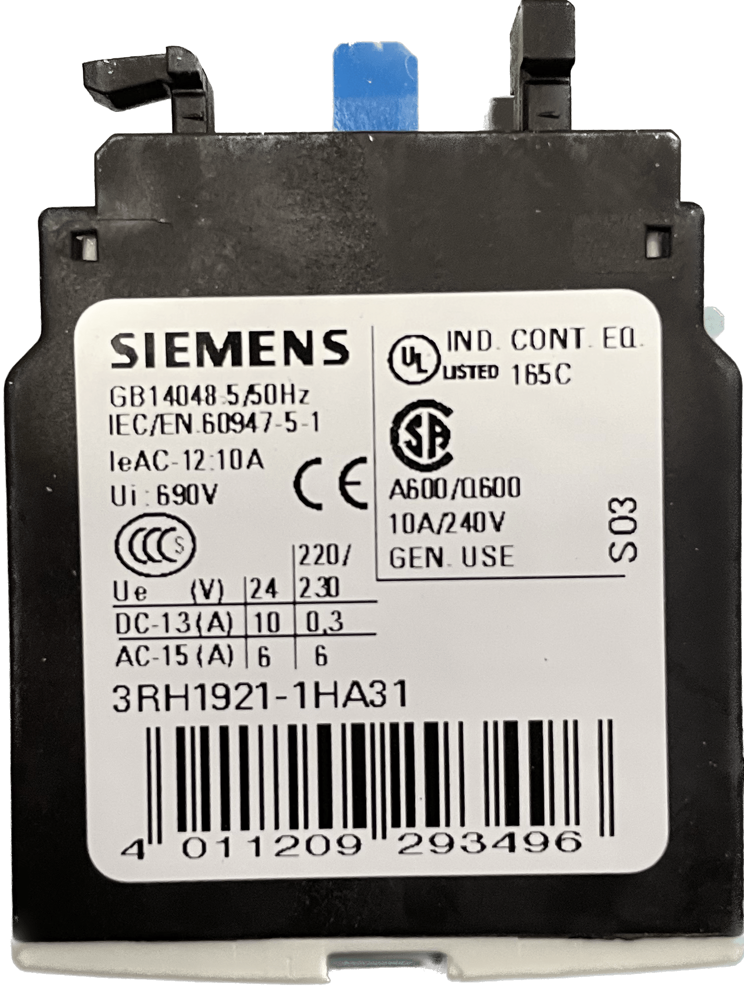 Siemens Hilfsschalterblock 3RH1921-1HA31 - #product_category# | Klenk Maschinenhandel