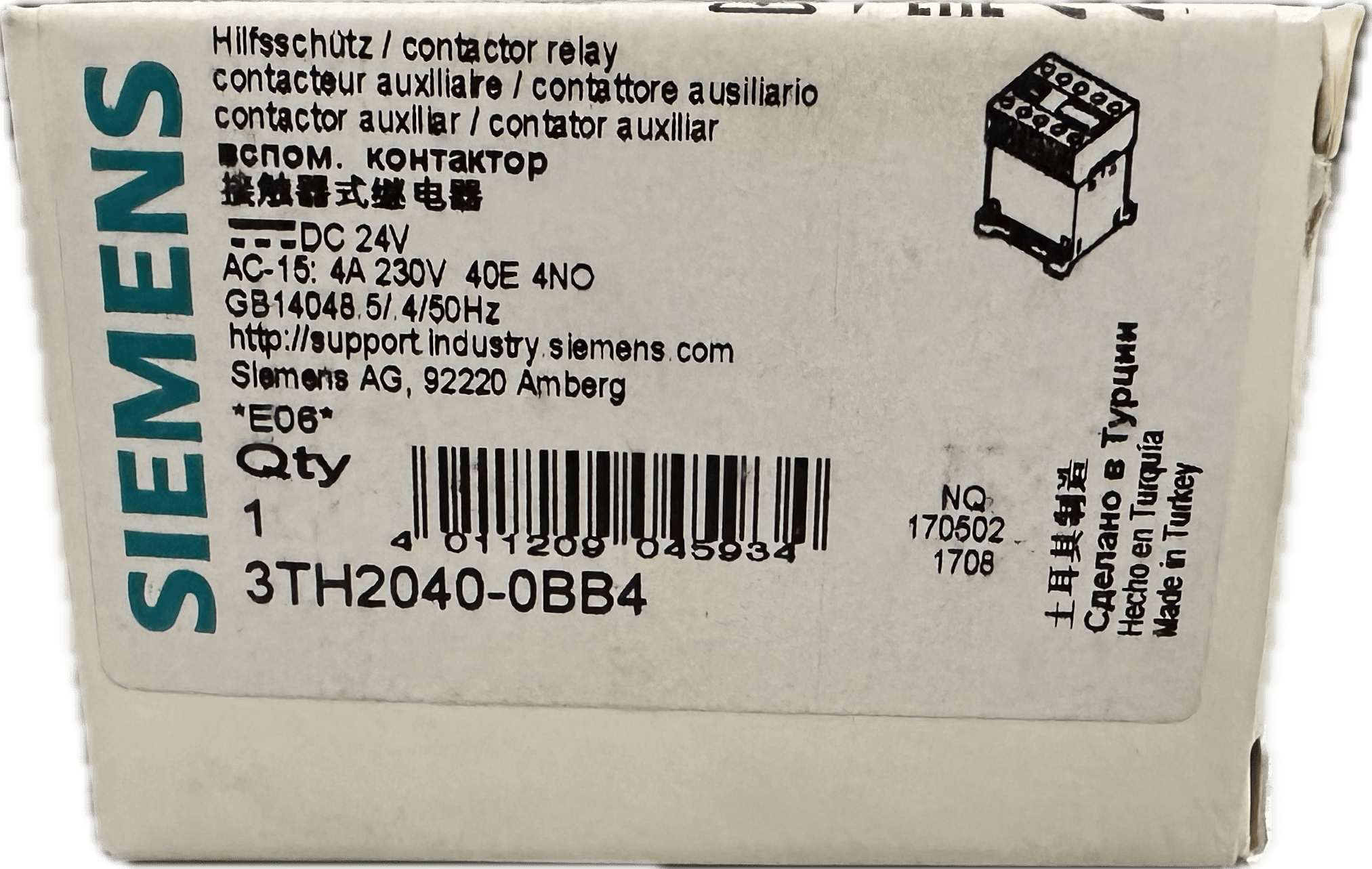 Siemens Hilfsschütz 3TH2040-0BB4 - #product_category# | Klenk Maschinenhandel