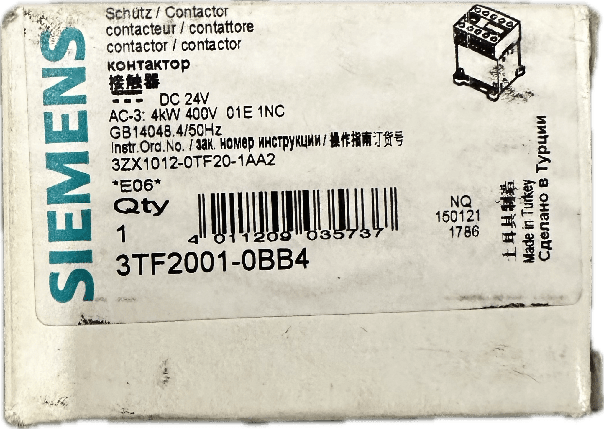 Siemens Schütz, Baugröße 00 3TF2001-0BB4 - #product_category# | Klenk Maschinenhandel