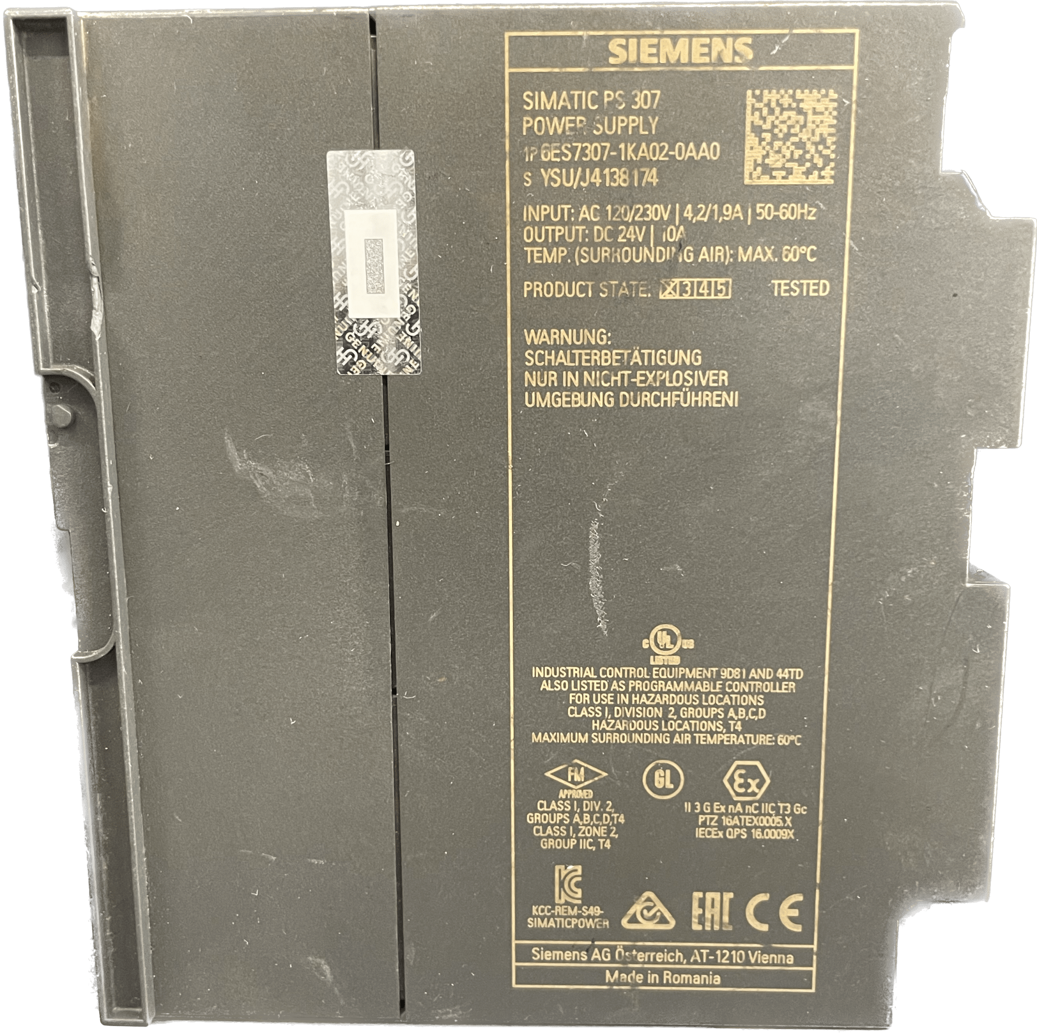 Siemens SIMATIC S7-300 6ES7307-1KA02-0AA0 - #product_category# | Klenk Maschinenhandel