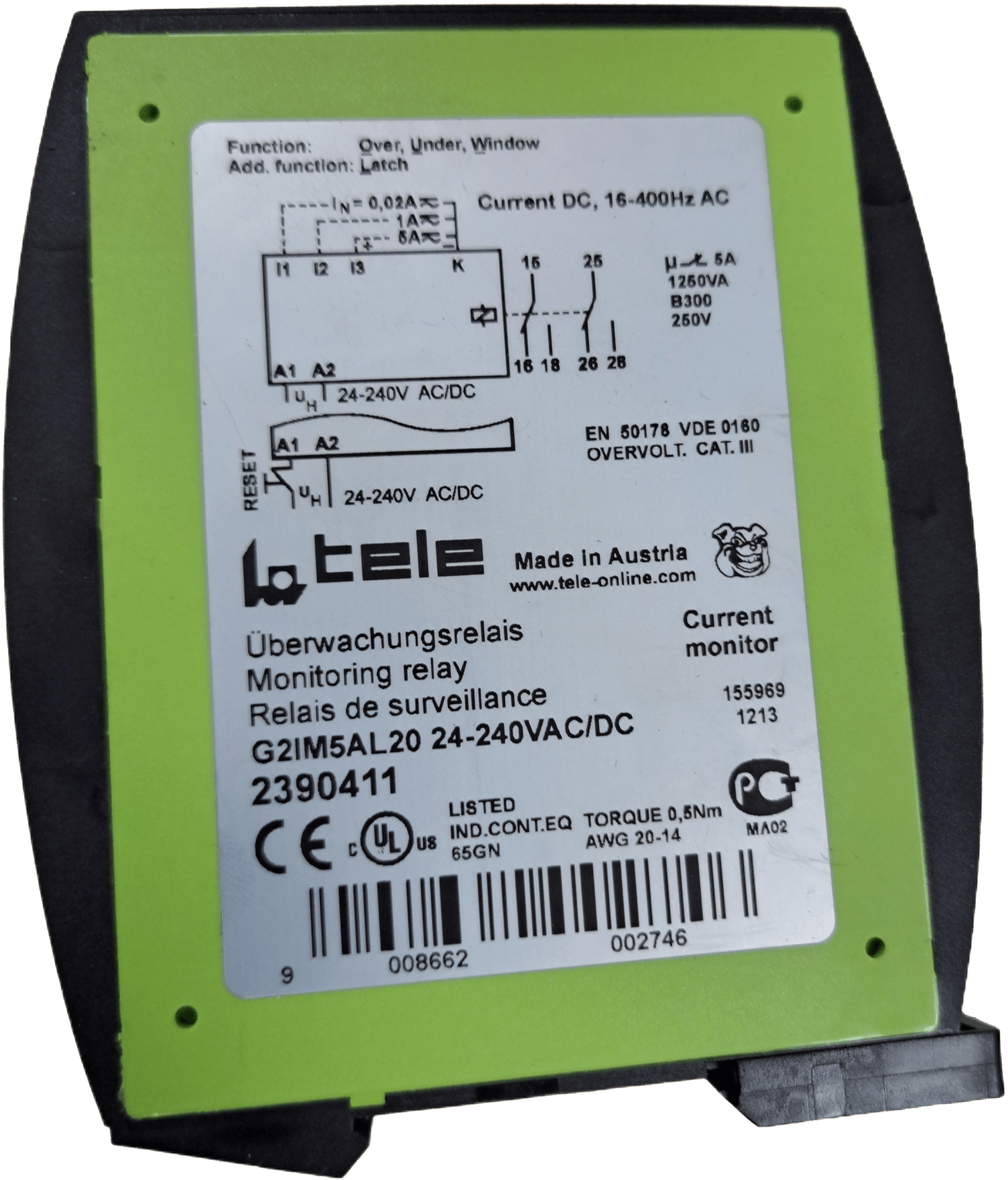 Tele G2IM5AL20 24-240VAC/DC Stromüberwachung - #product_category# | Klenk Maschinenhandel