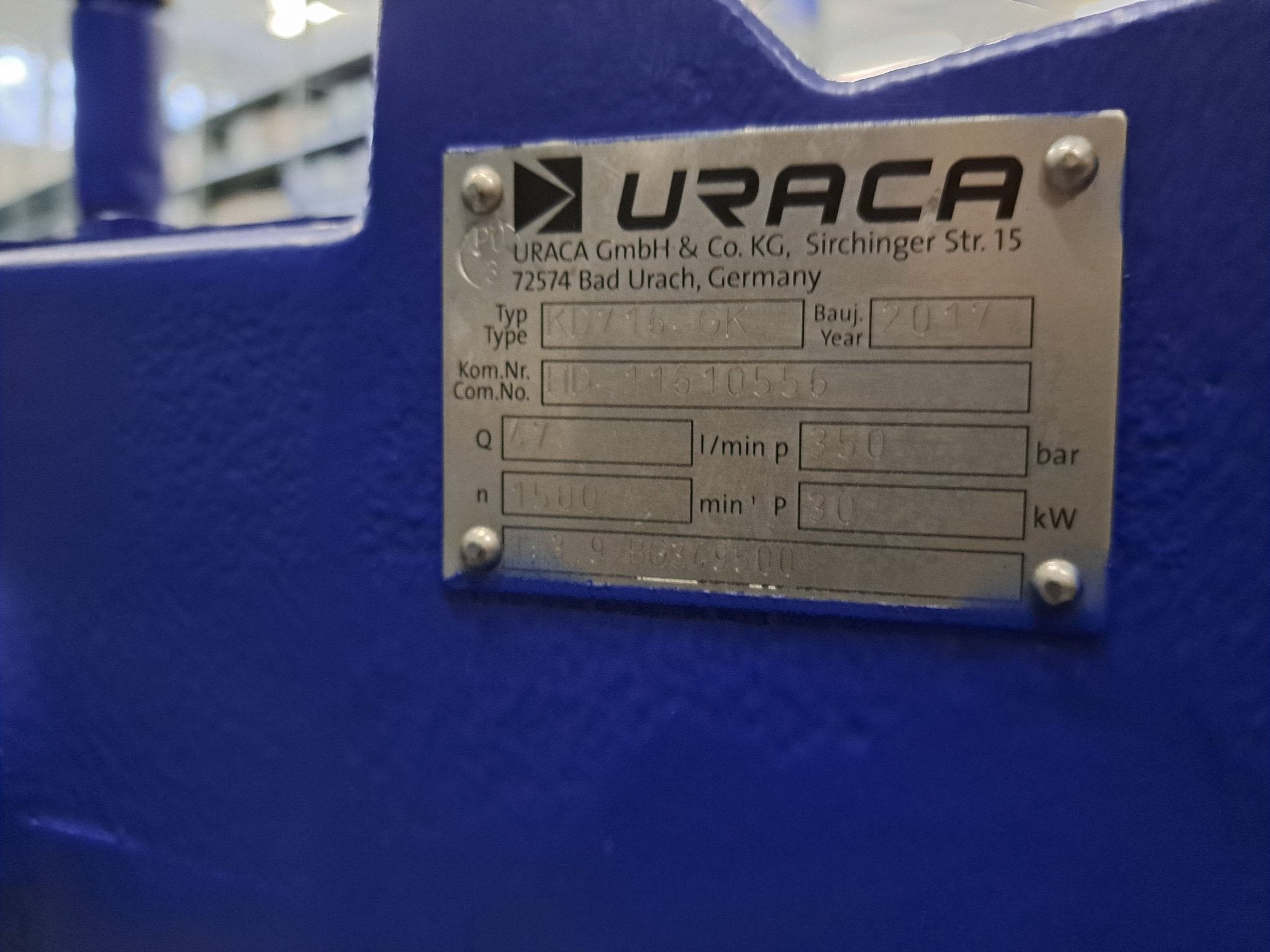 Uraca Hochdruck-kolben-pumpe KD716-6K - #product_category# | Klenk Maschinenhandel