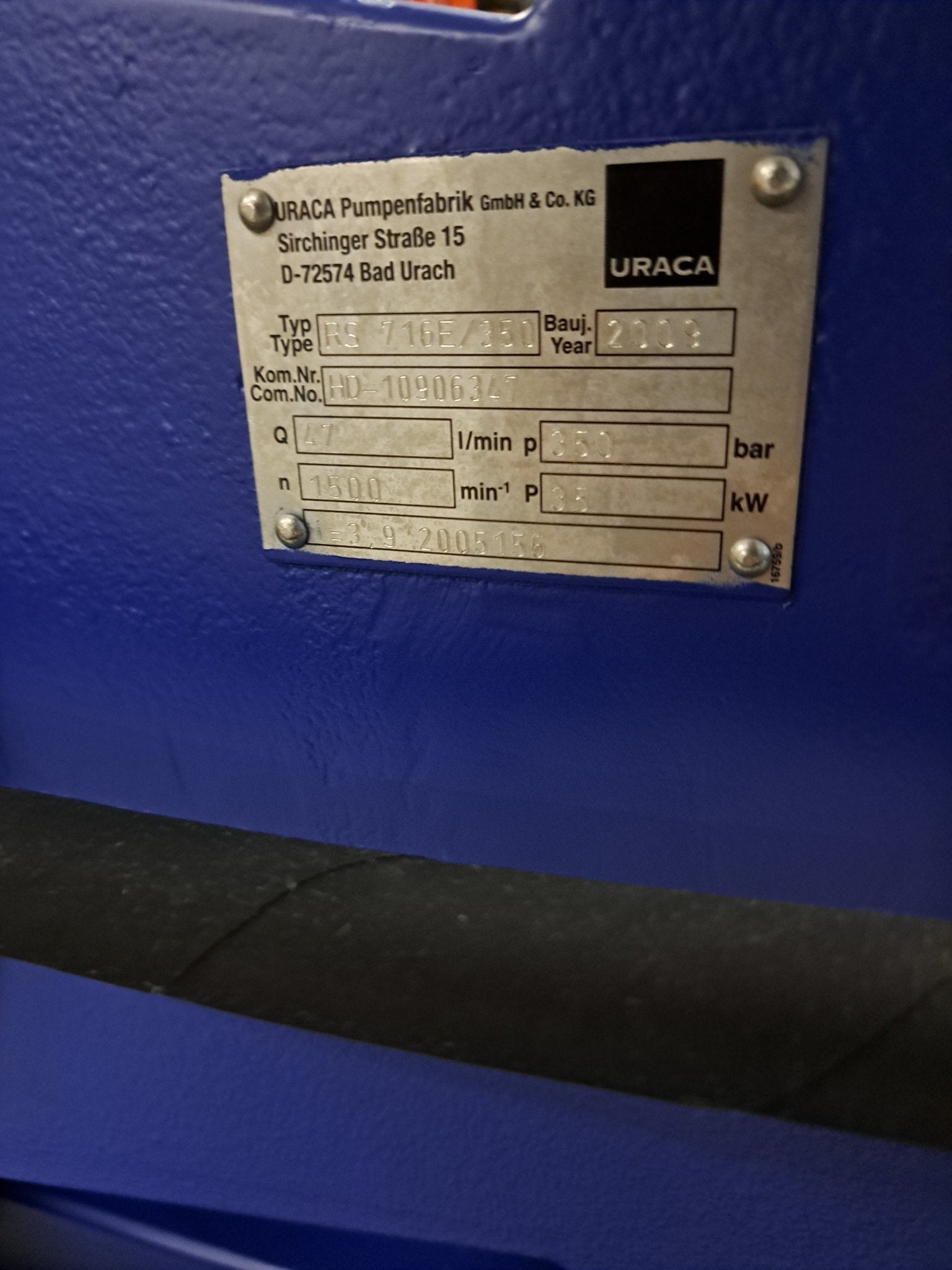 Uraca Hochdruck-kolben-pumpe RS716E/350 - #product_category# | Klenk Maschinenhandel