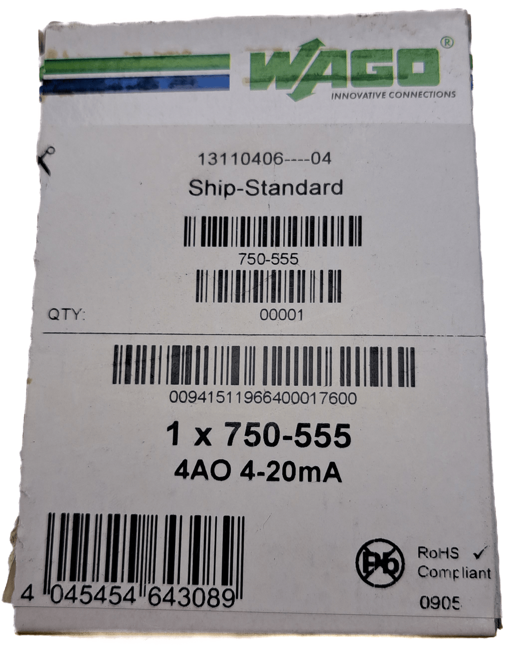 WAGO 4-Kanal-Analogausgang 750-555 - #product_category# | Klenk Maschinenhandel