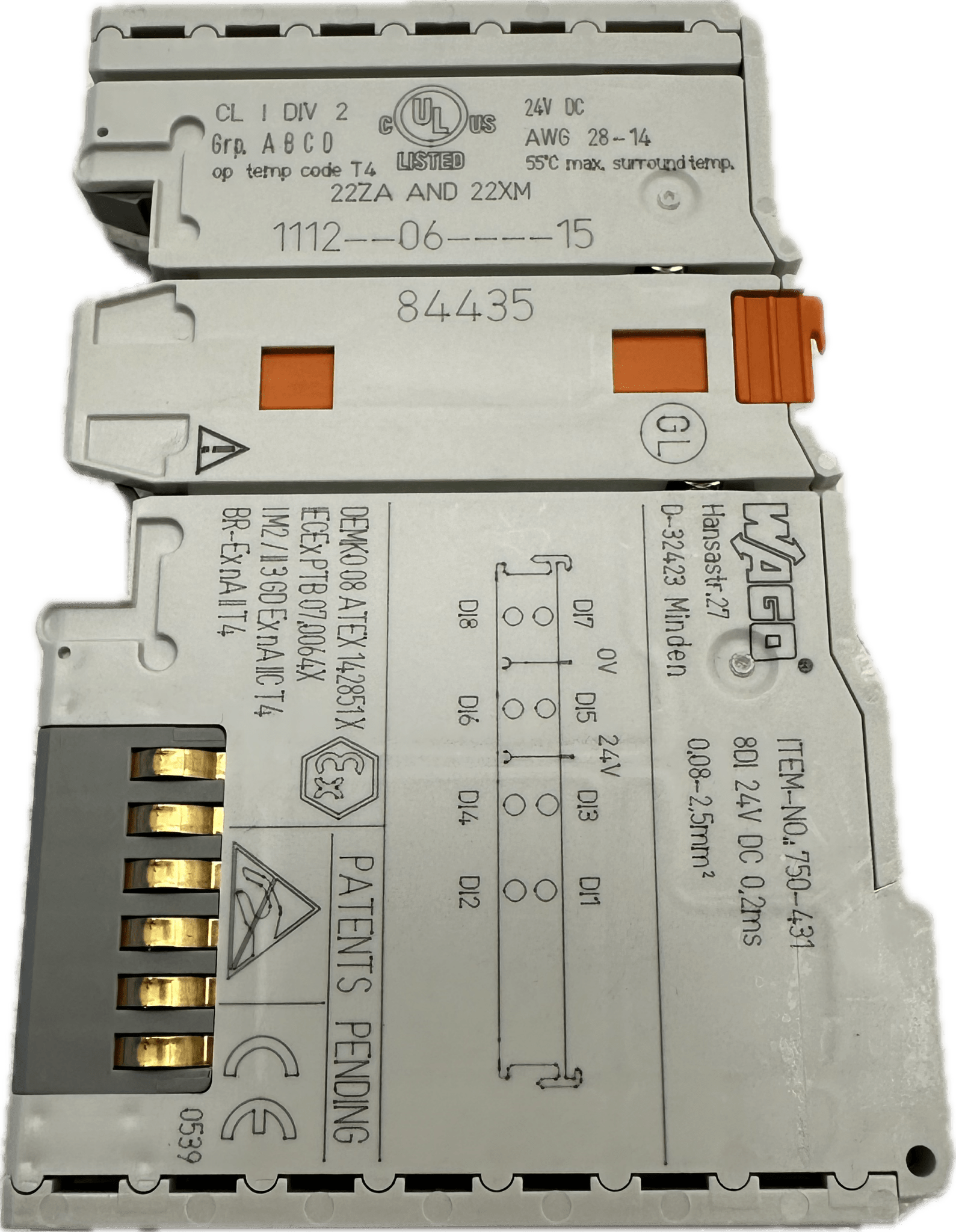 WAGO 8-Kanal-Digitaleingang 750-431 - #product_category# | Klenk Maschinenhandel