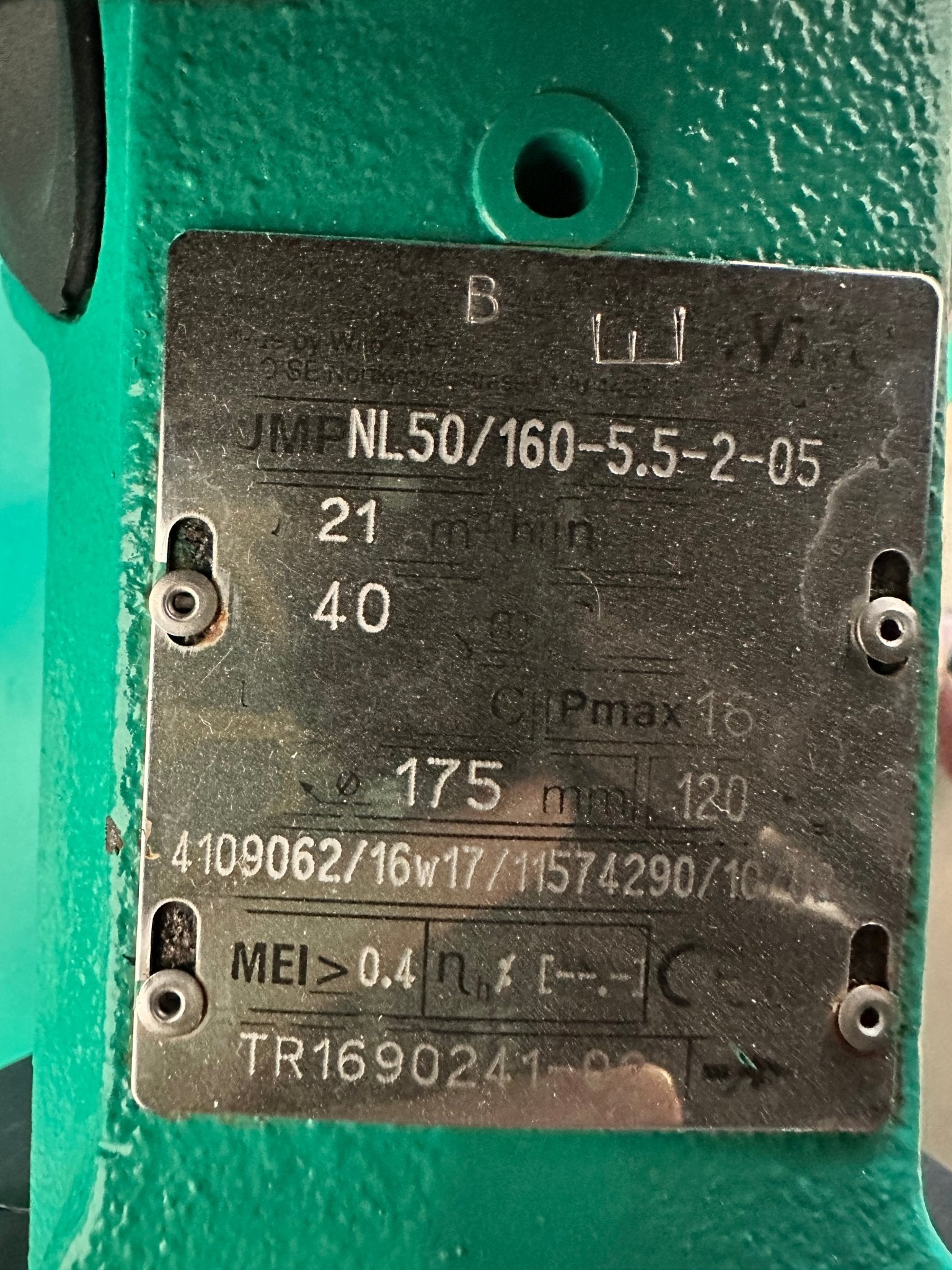 WILO Einstufige Niederdruck-Kreiselpumpe NL50/160-5.5-2-0.5 - #product_category# | Klenk Maschinenhandel