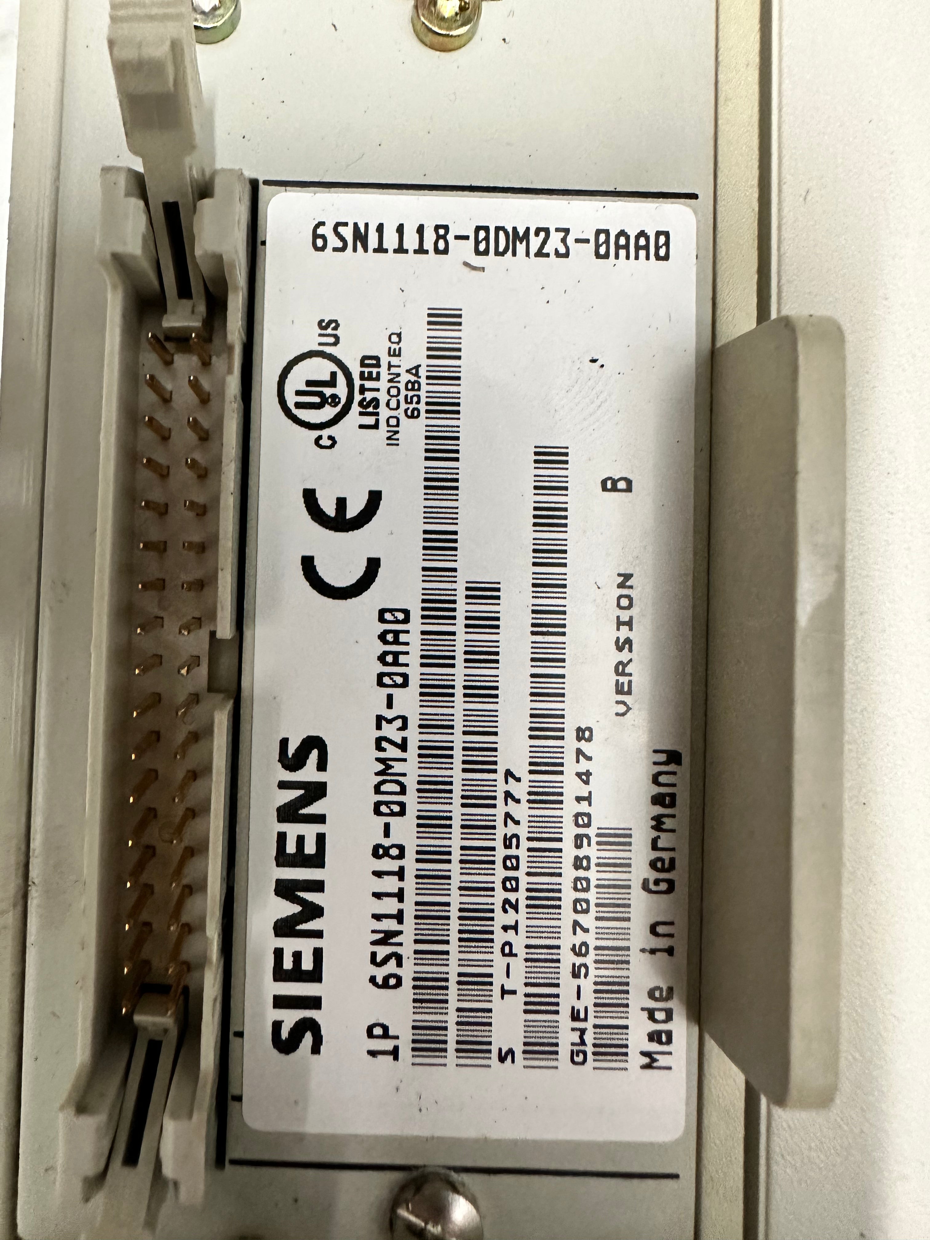 Siemens SIMODRIVE 611 6SN1123-1AA01-0FA1 / 6SN1118-0DM23-0AA