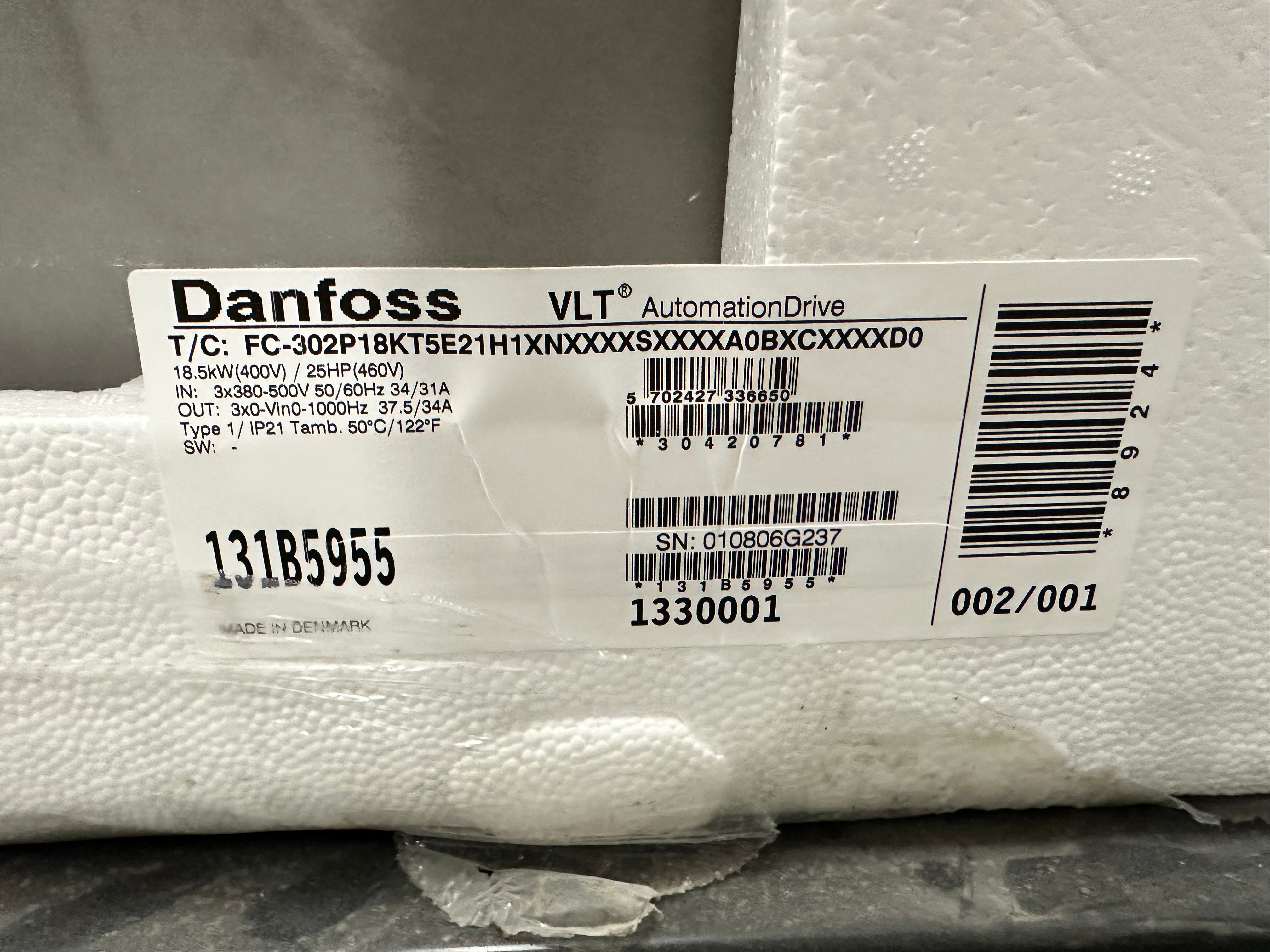 Преобразователь частоты Danfoss VLT® AutomationDrive FC-302