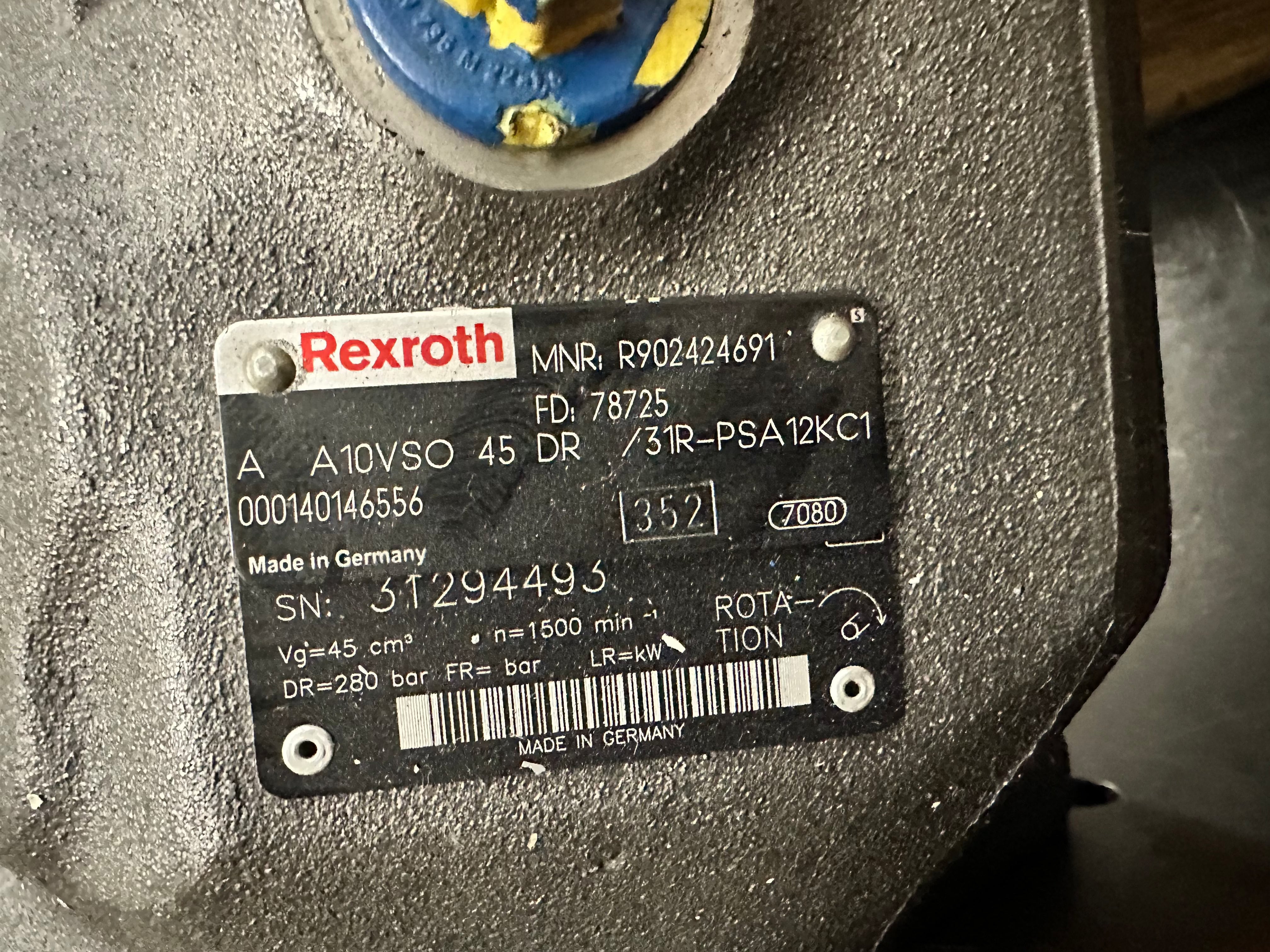 Rexroth hydraulic single pump 901177644
