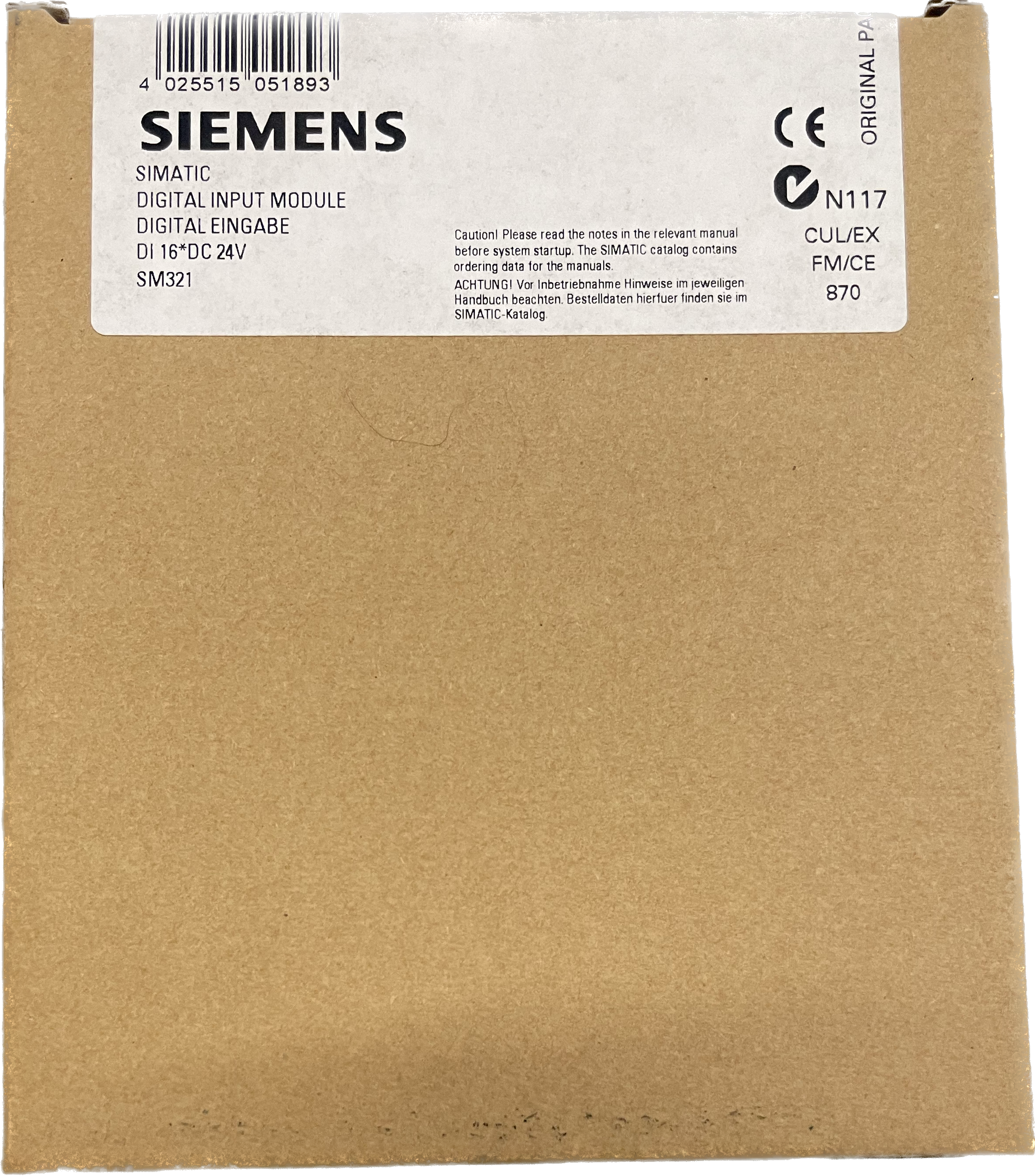 Siemens SIMATIC S7-300, module numérique SM 321 6ES7321-1BH02-0AA0