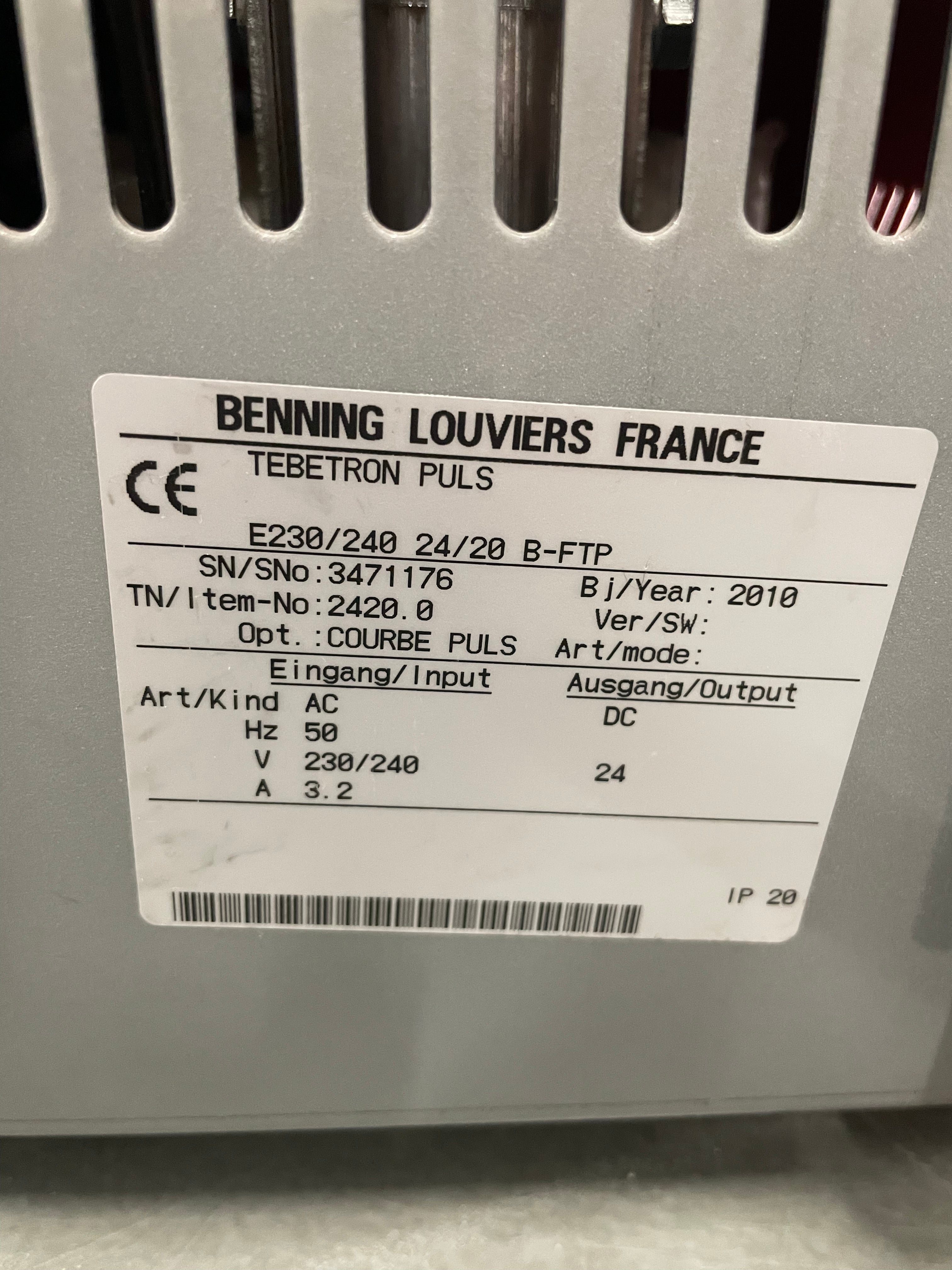 Tebetron Puls / Benning E230/240 24/20 B-FTP battery charger