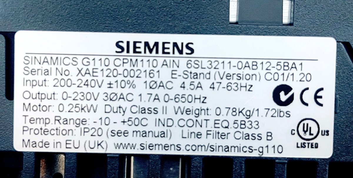 Siemens 6SL3211 - 0AB12 - 5BA1 SINAMICS XAE120 - 002161 - #product_category# | KLEMA Maschinenhandel