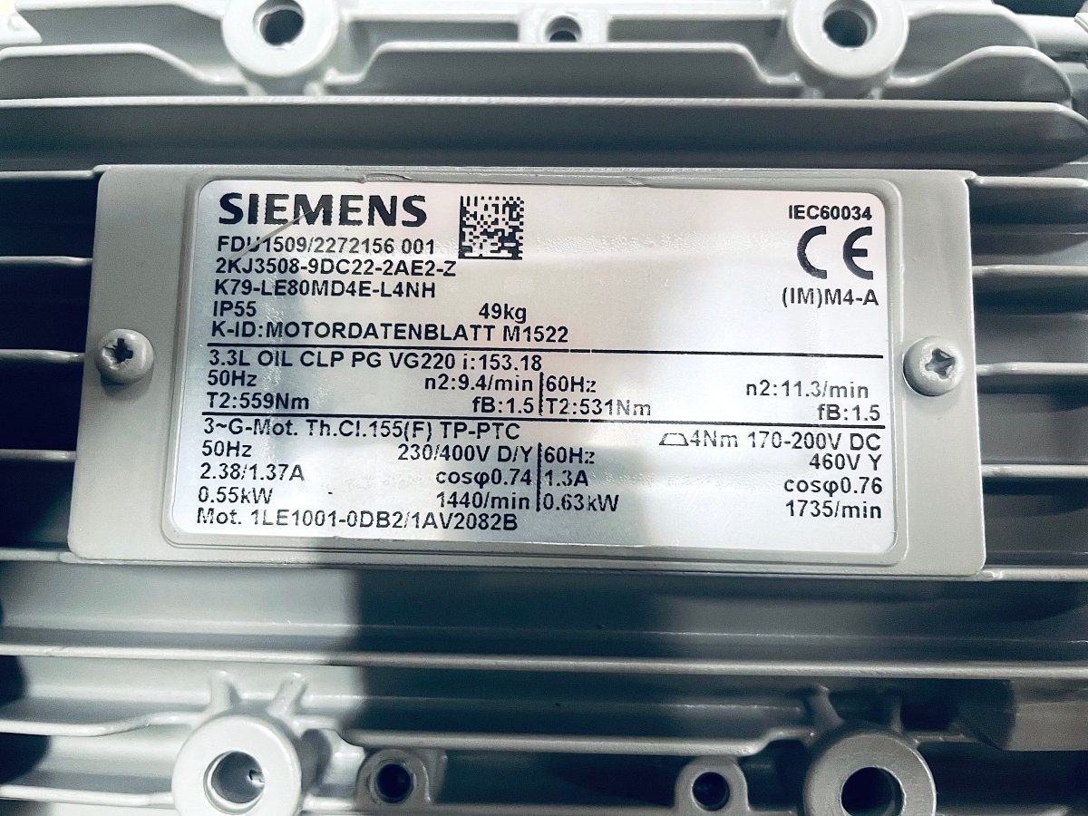 Siemens Getriebemotor K79 - LE80MD4E - L4NH FDU1509/2272156001 - #product_category# | KLEMA Maschinenhandel