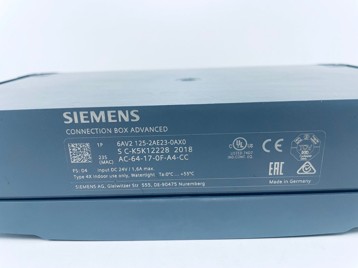 Siemens SIMATIC HMI CONNECTION BOX ADVANCED 6AV2125 - 2AE23 - 0AX0 - #product_category# | KLEMA Maschinenhandel