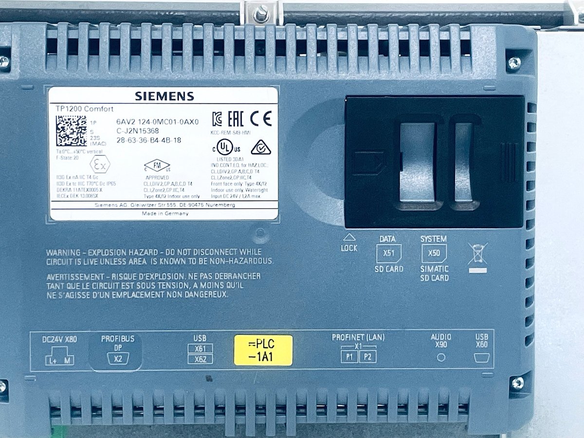 Siemens SIMATIC HMI TP 1200 Comfort 6AV2 124 - 0MC01 - 0AX0 - #product_category# | KLEMA Maschinenhandel