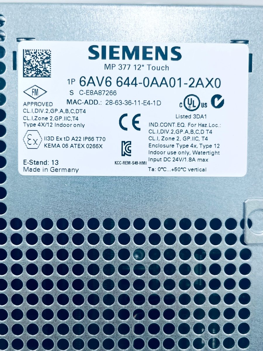 Siemens Simatic MP 6AV6 644 - 0AA01 - 2AX0 C - E8A87266 - product_category | KLEMA Maschinenhandel