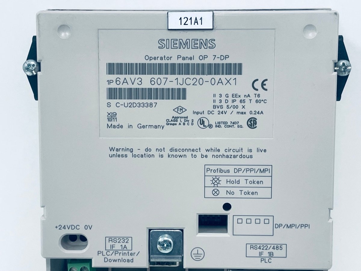 Siemens SIMATIC OP 7 - DP 6AV3607 - 1JC20 - 0AX1 - #product_category# | KLEMA Maschinenhandel