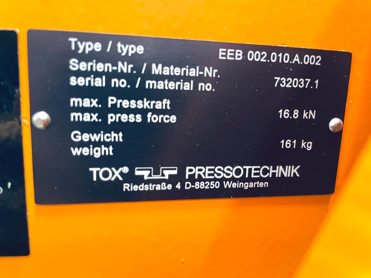 Tox Pressotechnik Clinchzange mit Servoantrieb EEB 002.010.A.002 - #product_category# | KLEMA Maschinenhandel