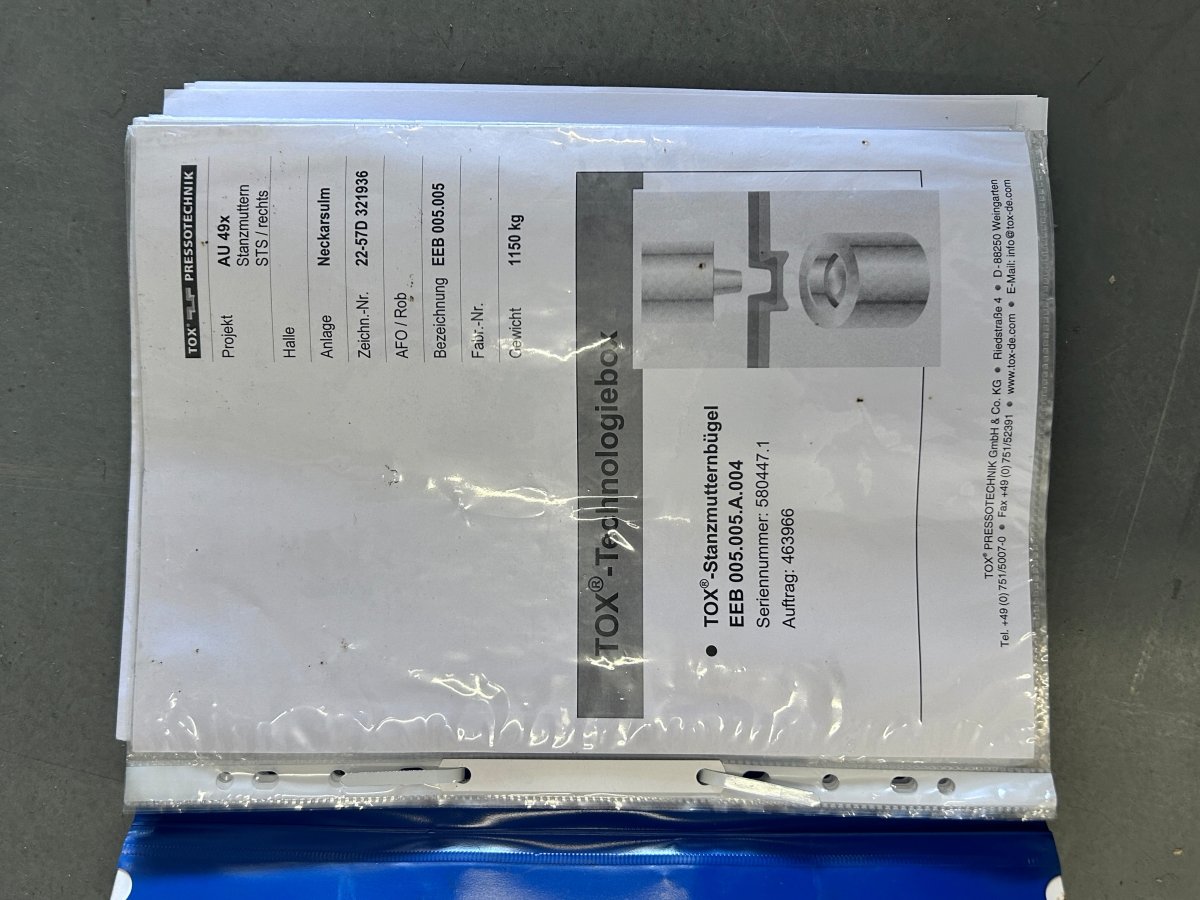 Tox Pressotechnik STE341 - 5310/ EZE600.017.001.5310 Hydropneumatische Presse - product_category | KLEMA Maschinenhandel
