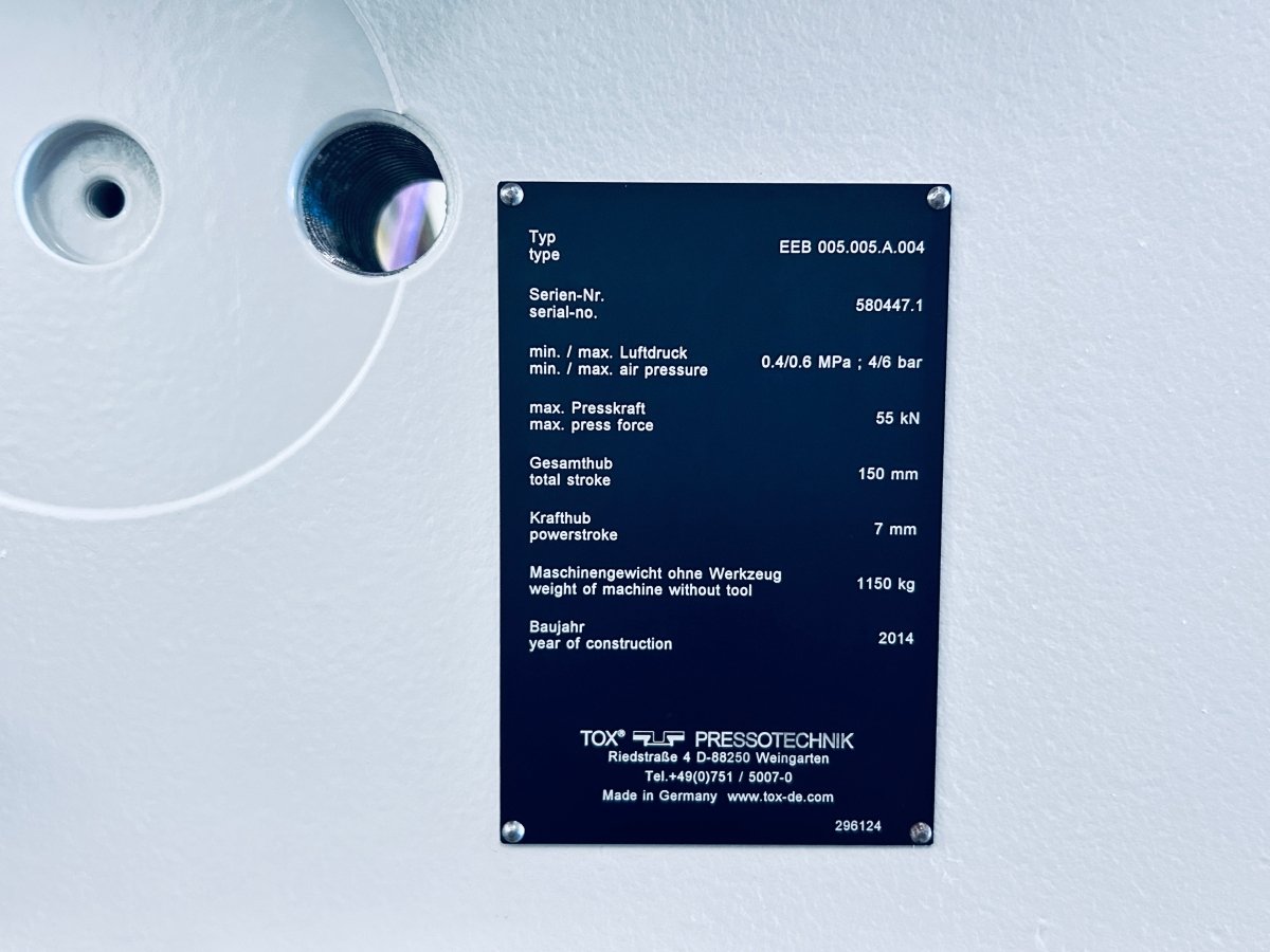 Tox Pressotechnik STE341 - 5310/ EZE600.017.001.5310 Hydropneumatische Presse - product_category | KLEMA Maschinenhandel