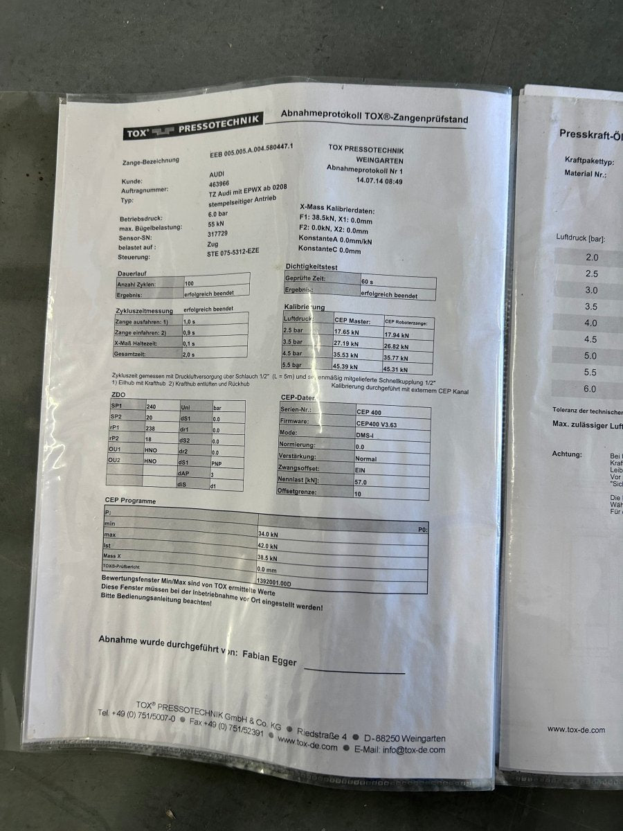 Tox Pressotechnik STE341 - 5310/ EZE600.017.001.5310 Hydropneumatische Presse - product_category | KLEMA Maschinenhandel