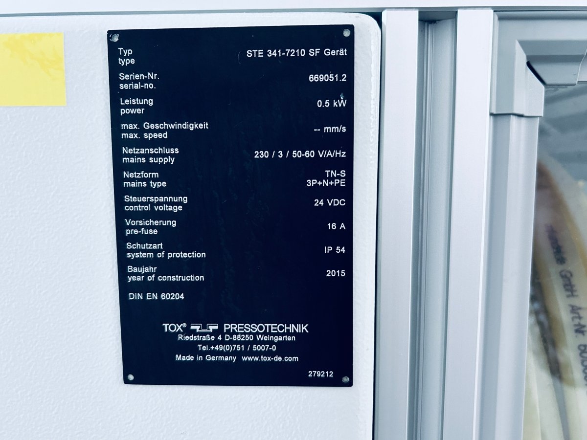 Tox Pressotechnik STE341 - 7210 / EEB008.061.A.001 Hydropneumatische Presse - product_category | KLEMA Maschinenhandel