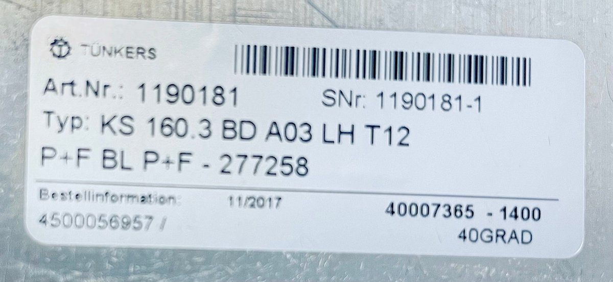 Tünkers Spanner KS 160.3 BDA03LHT12 - #product_category# | KLEMA Maschinenhandel