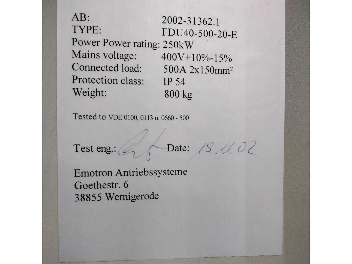 VEM Elektromotor inkl. ABB - Steuerschrank mit Umformer - #product_category# | KLEMA Maschinenhandel