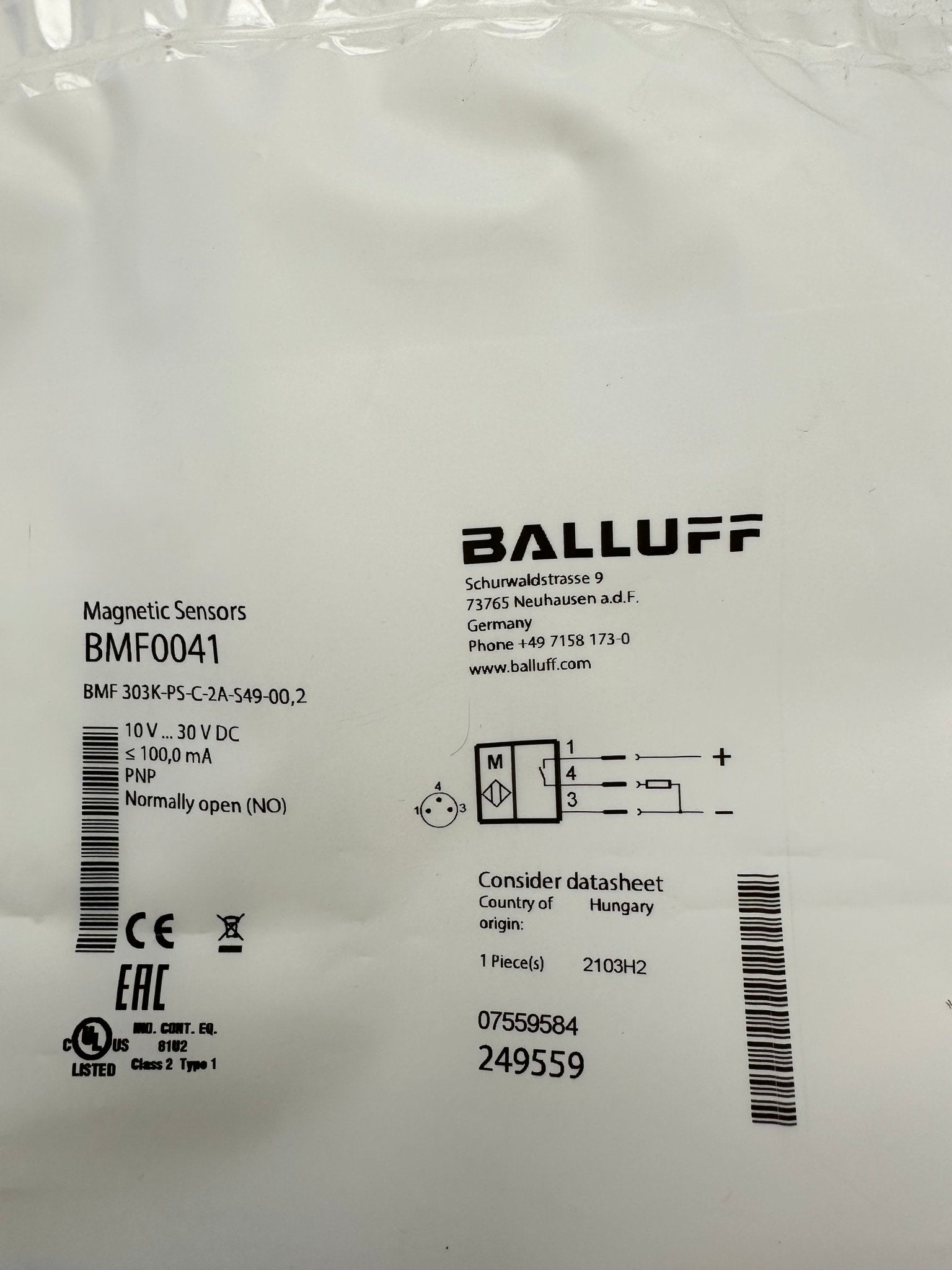 BALLUFF BMF0041 Magnetfeld-Sensoren - #product_category# | Klenk Maschinenhandel