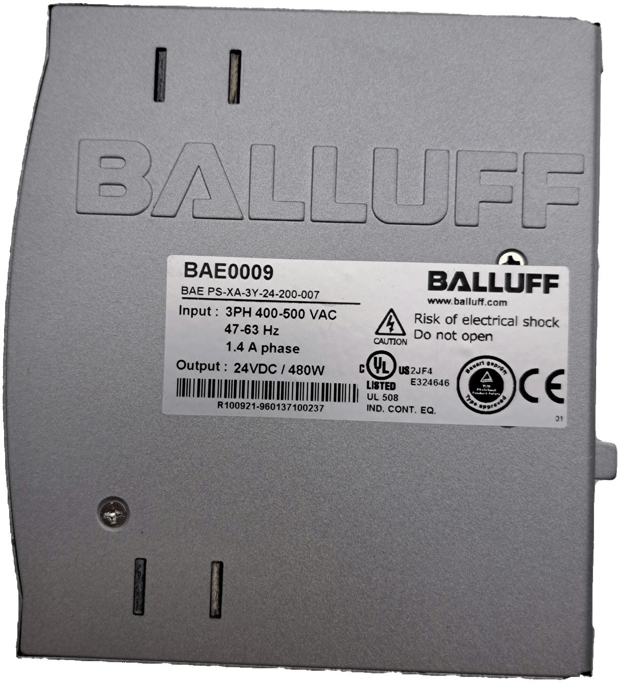 Balluff Netzgerät BAE PS-XA-3Y-24-200-007 / BAE0009 - #product_category# | Klenk Maschinenhandel
