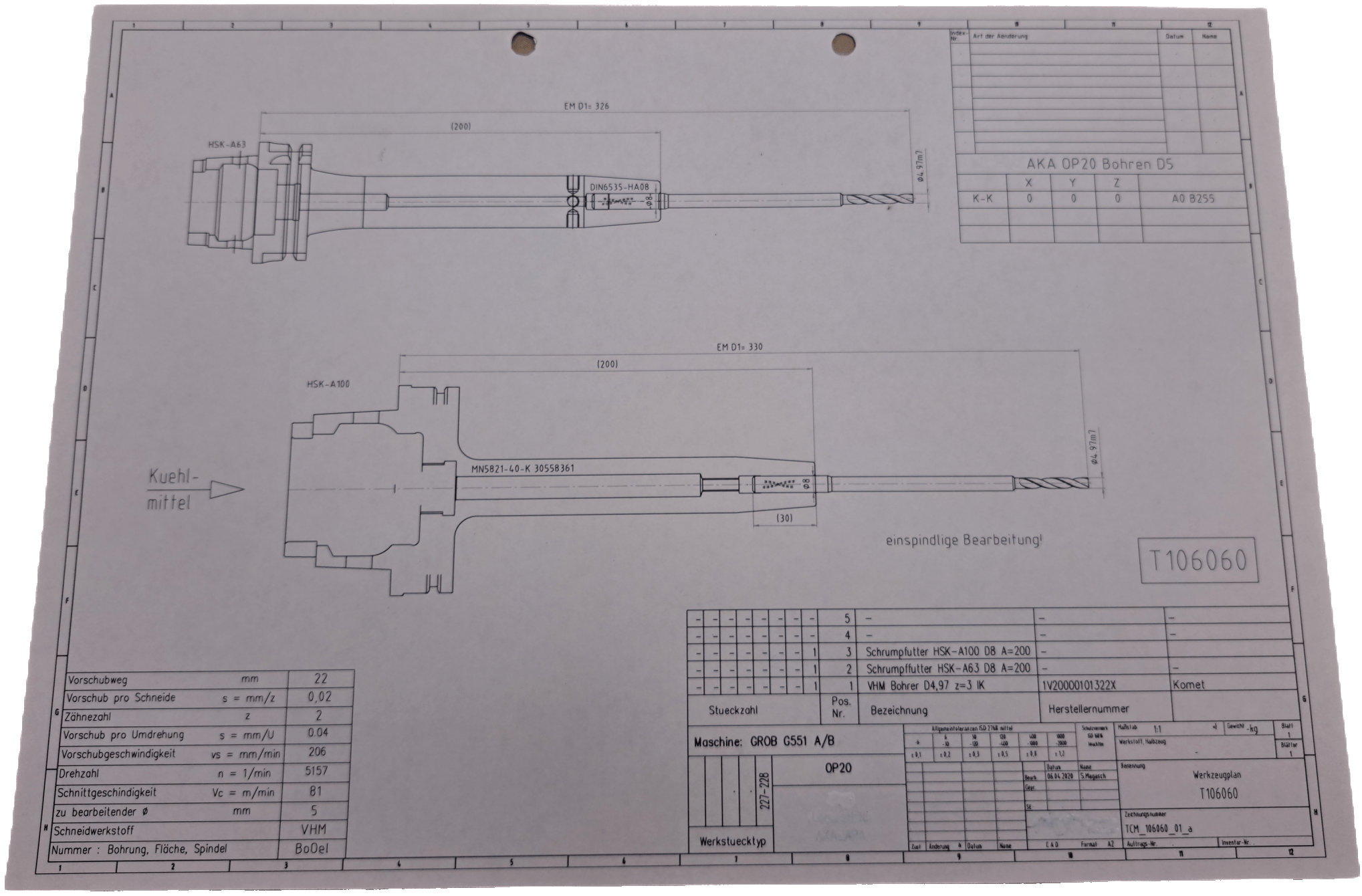 Komet VHM Bohrer D4,97 z=3 IK - #product_category# | Klenk Maschinenhandel