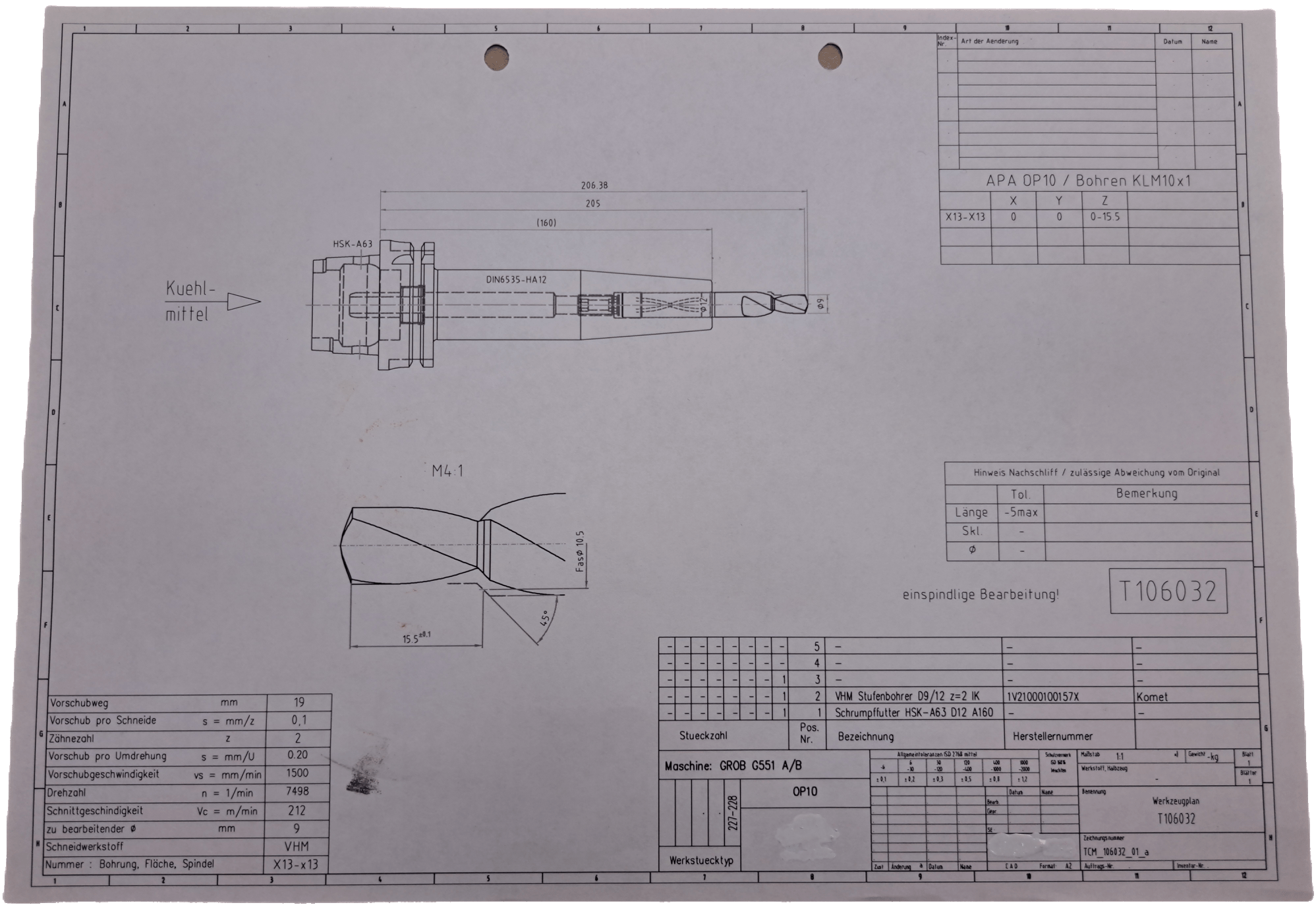 Komet VHM Stufenbohrer D9/12 z=2 IK - #product_category# | Klenk Maschinenhandel