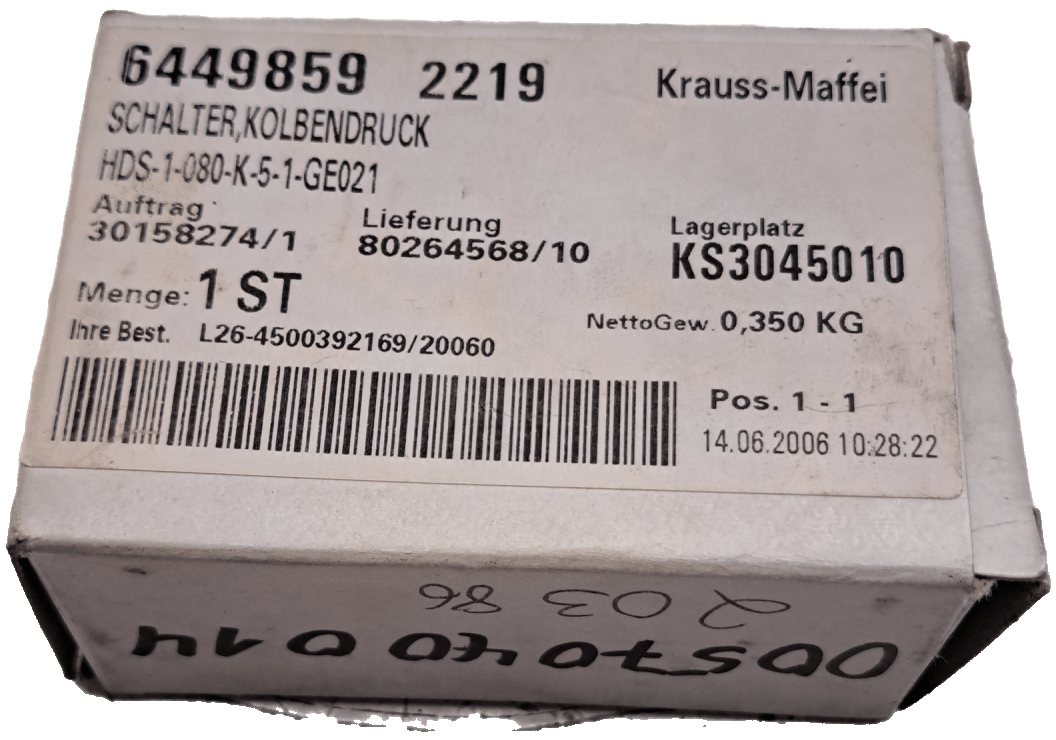 KraussMaffei Druckschalter 6449859 - #product_category# | Klenk Maschinenhandel