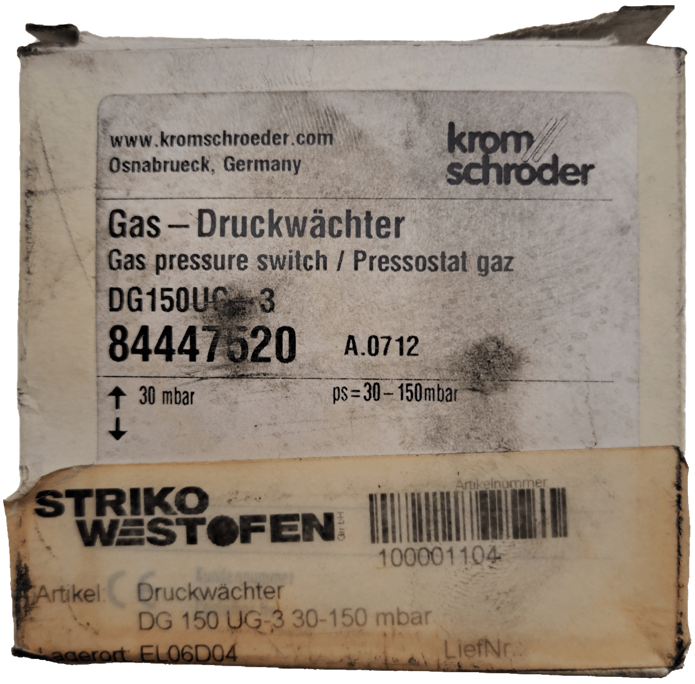 Kromschröder Gas-Druckwächter DG150UG3 - #product_category# | Klenk Maschinenhandel
