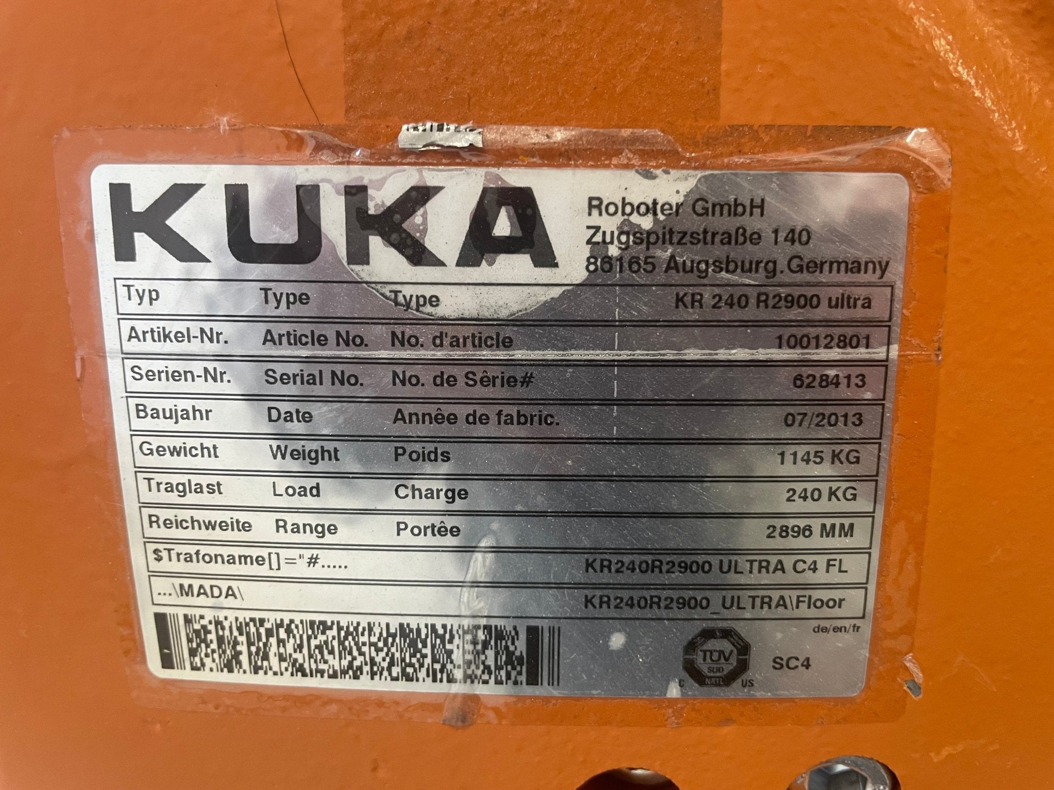 KUKA VKRC4 KR240R2900 7-Achsen - #product_category# | Klenk Maschinenhandel