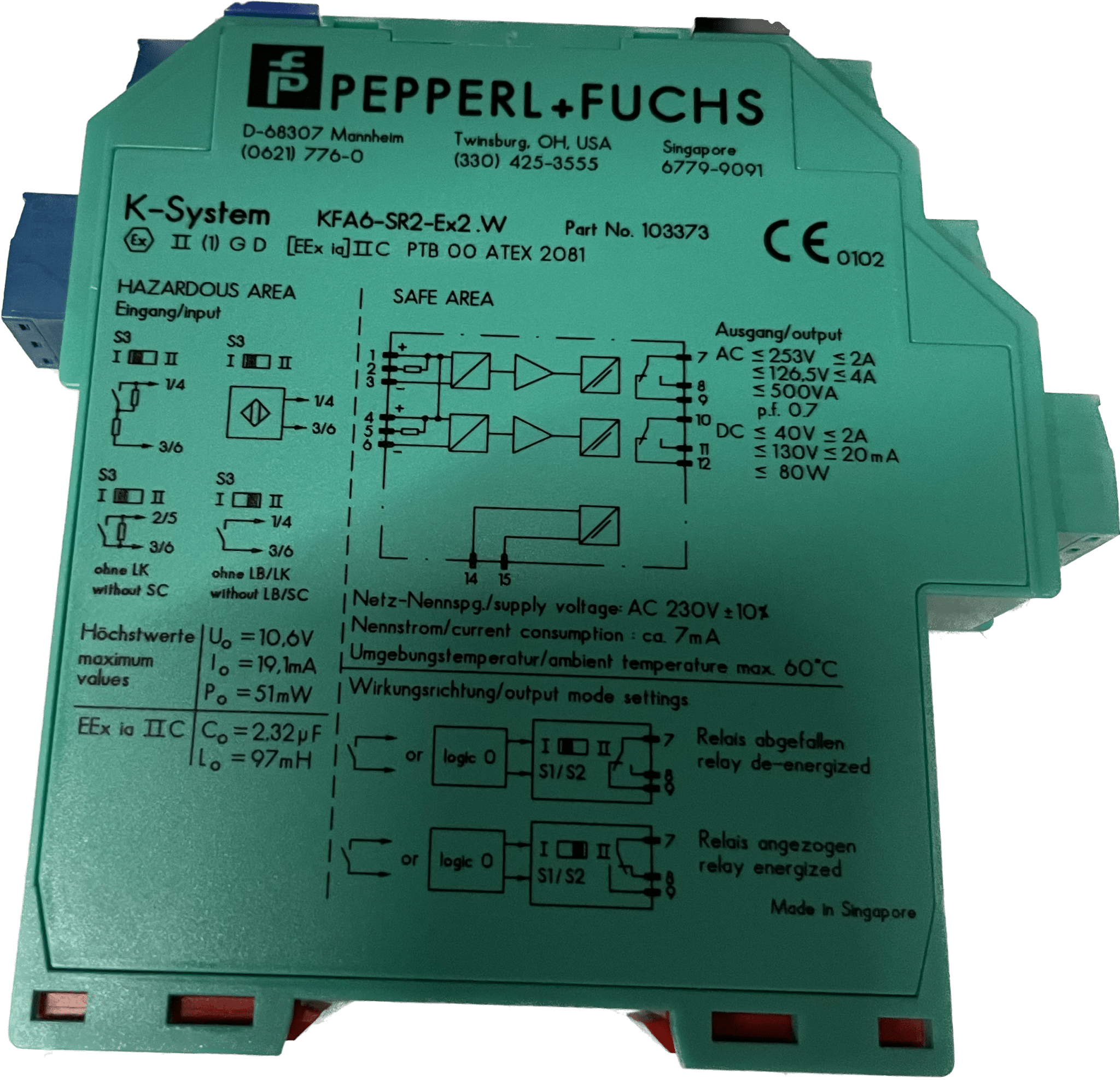 Pepperl+Fuchs Schaltverstärker KFA6-SR2-Ex2.W - #product_category# | Klenk Maschinenhandel