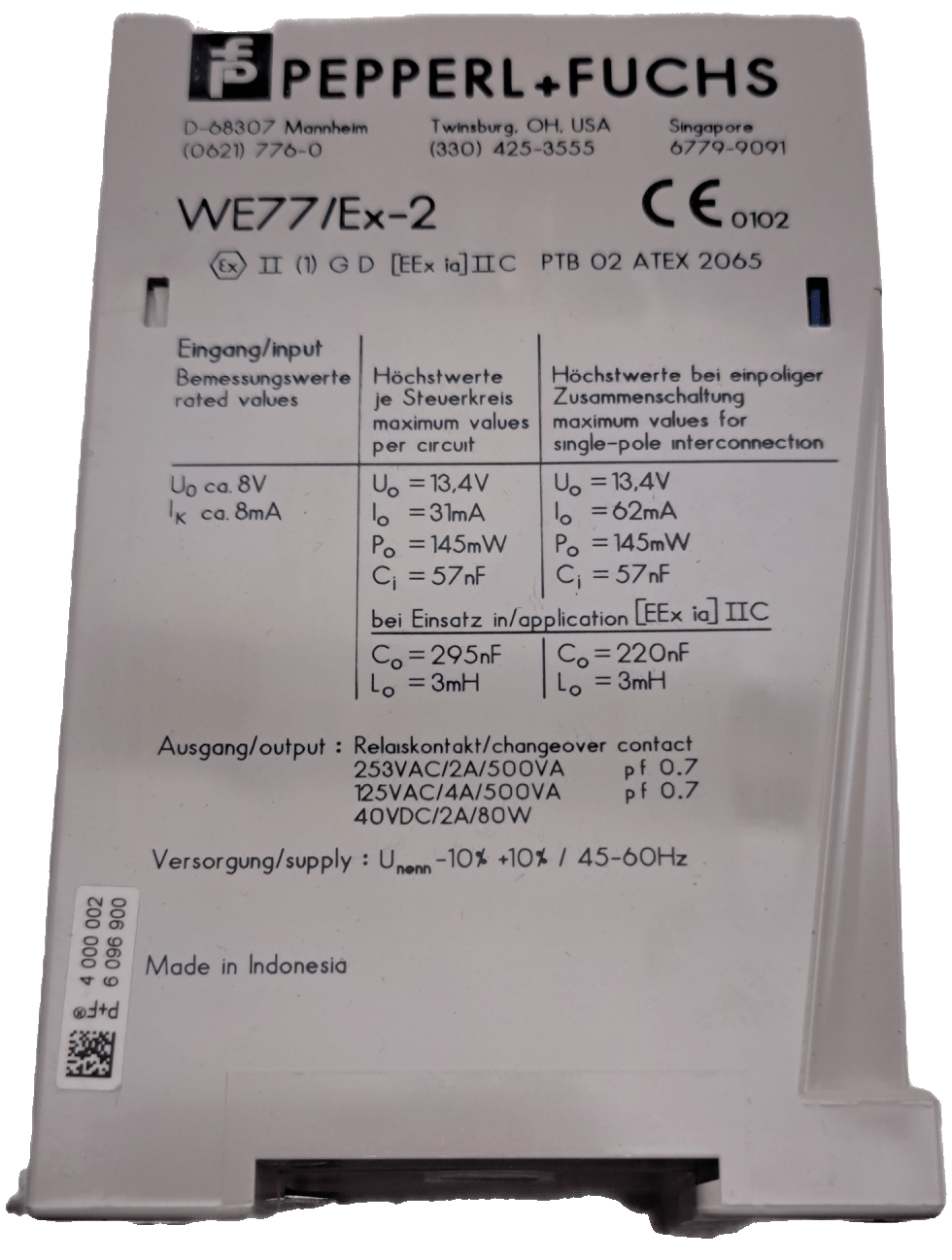 Pepperl+Fuchs WE 77/ED-2 230V Schaltverstärker - #product_category# | Klenk Maschinenhandel