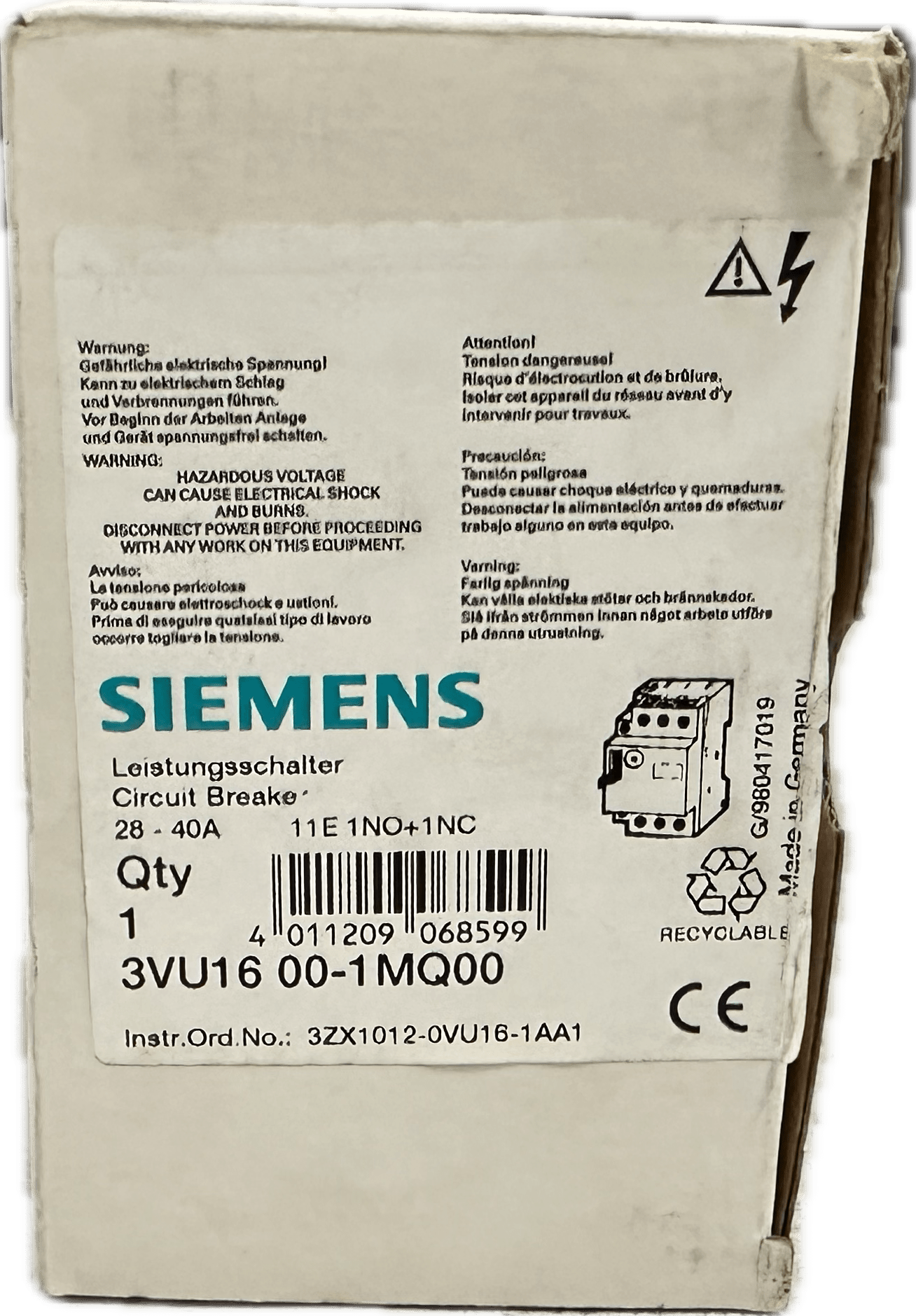Siemens 3VU1600-1MQ00 - #product_category# | Klenk Maschinenhandel