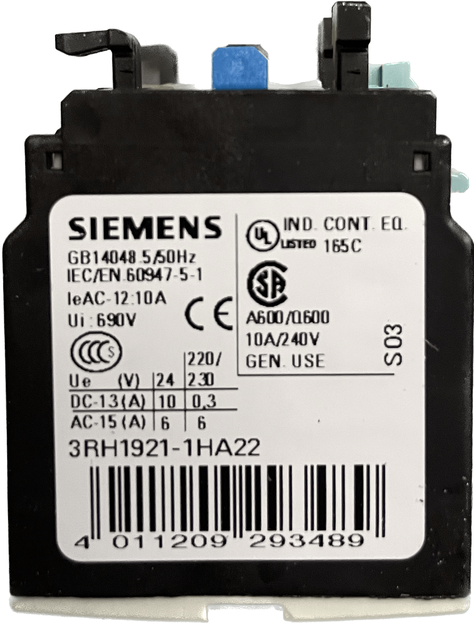 Siemens Hilfsschalterblock 3RH1921-1HA22 - #product_category# | Klenk Maschinenhandel