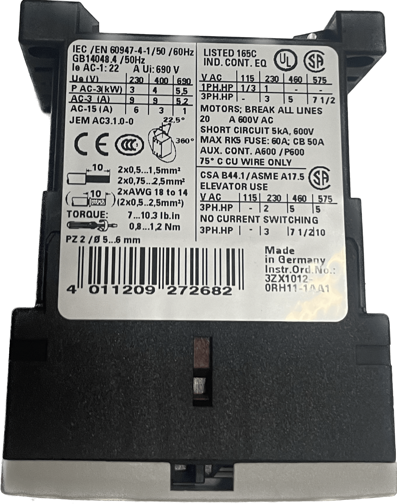 Siemens Leistungsschütz 3RT1016-1AP01 - #product_category# | Klenk Maschinenhandel