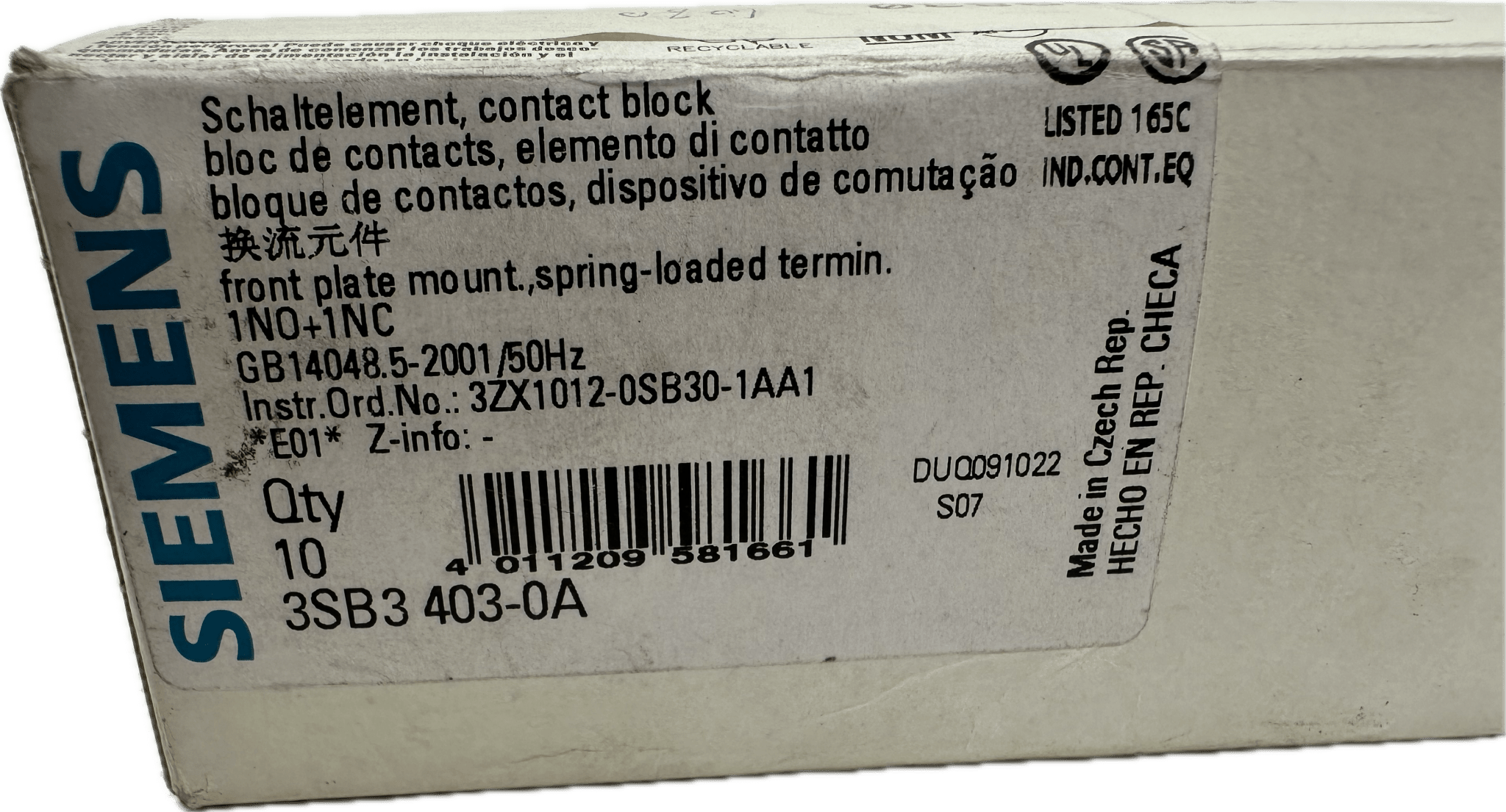 Siemens Schaltelement mit 2 Schaltgliedern (10stck) 3SB3403-0A - #product_category# | Klenk Maschinenhandel