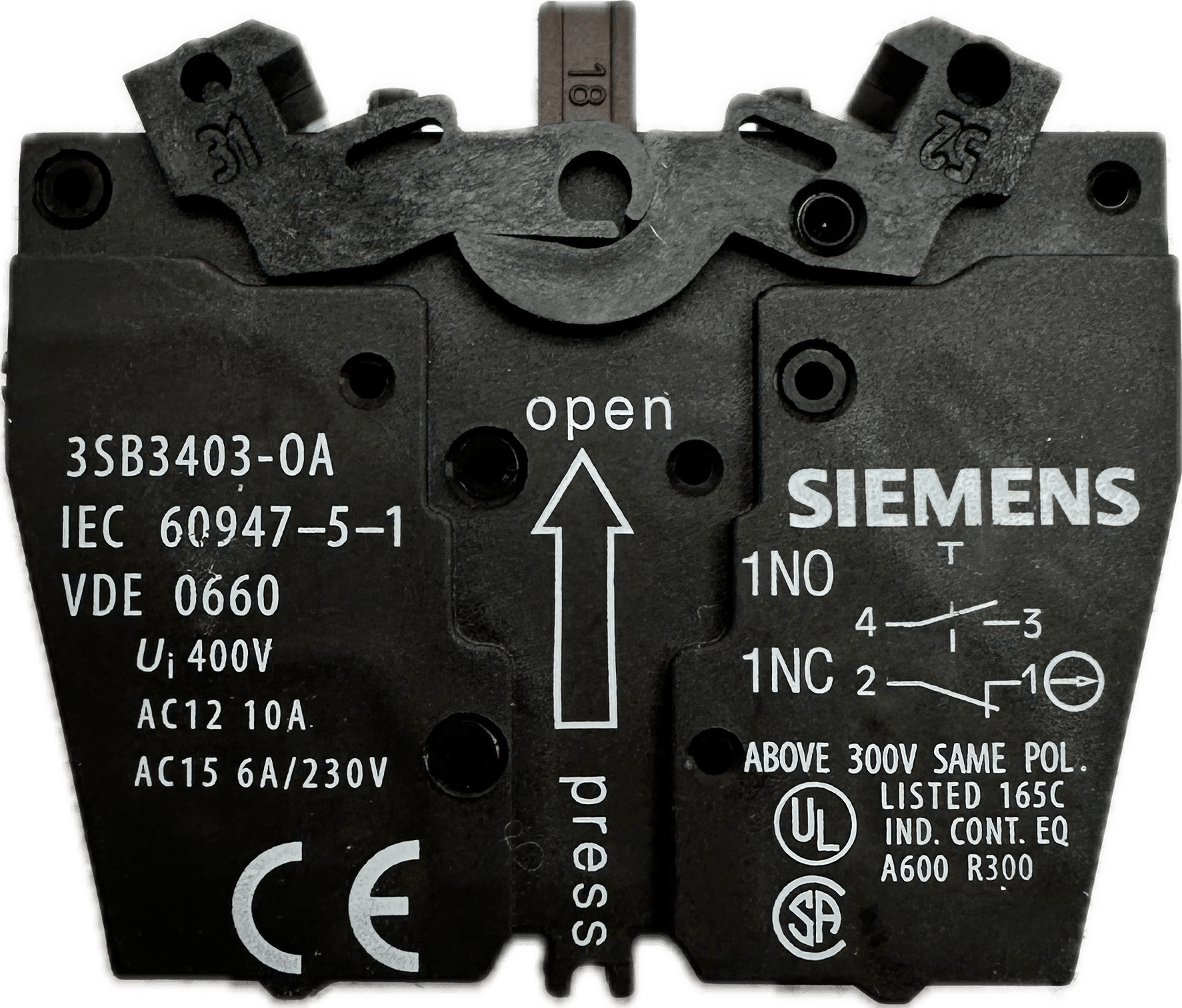 Siemens Schaltelement mit 2 Schaltgliedern (10stck) 3SB3403-0A - #product_category# | Klenk Maschinenhandel