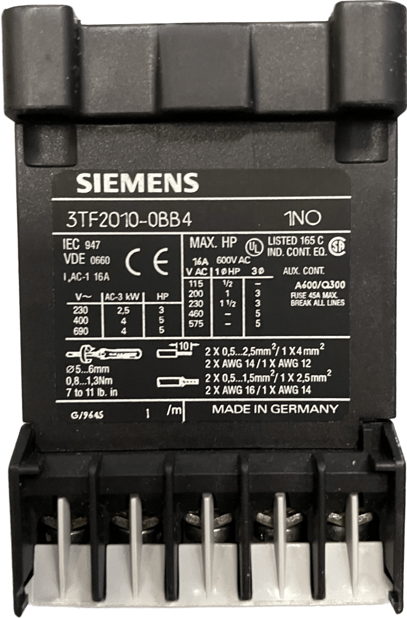 Siemens Schütz, Baugröße 00 3TF2010-0BB4 - #product_category# | Klenk Maschinenhandel