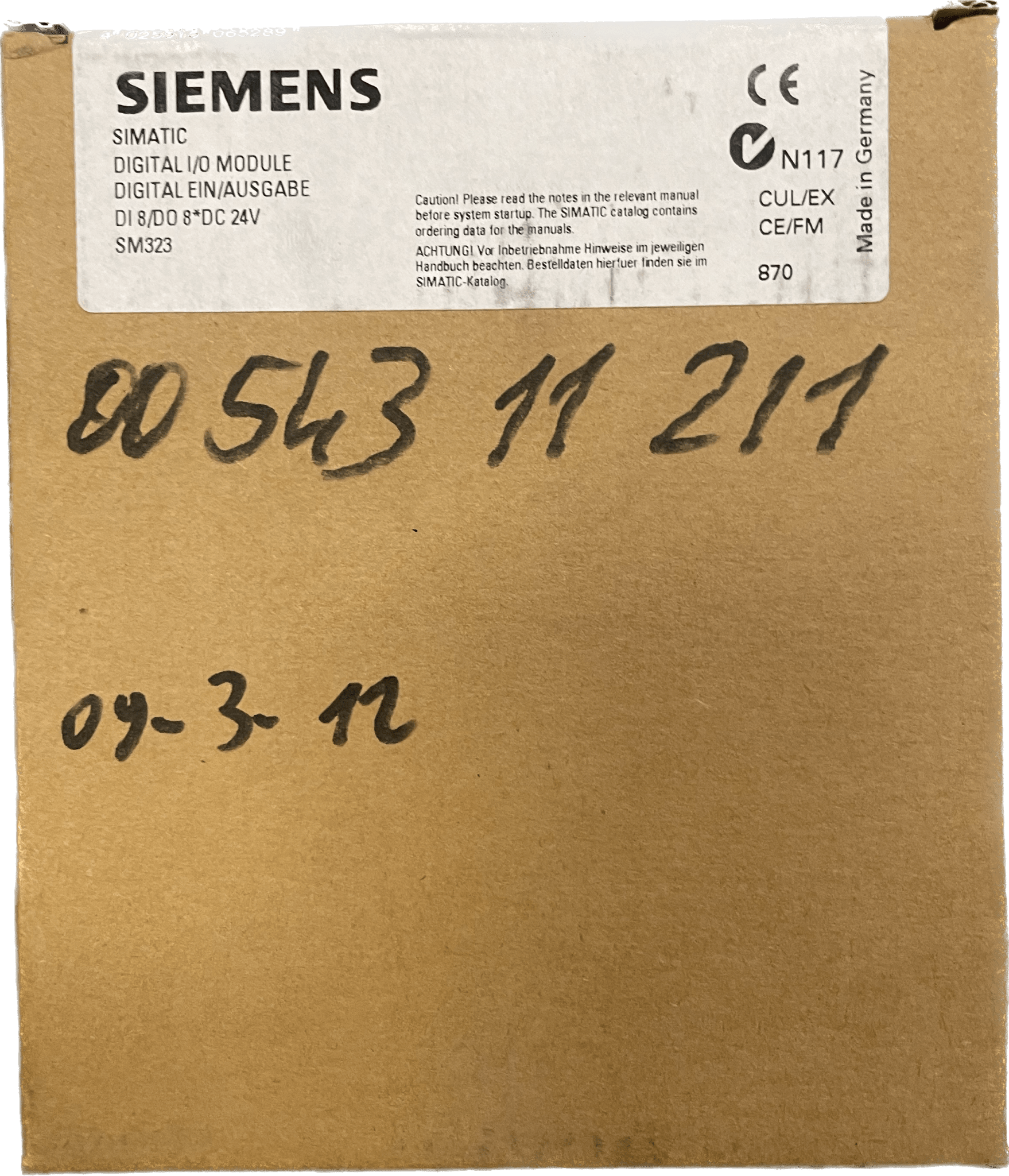 Siemens SIMATIC S7-300, Digitalbaugr. SM 323, potentialgetrennt, 8DE und 8DA, DC 24V, 0.5A - #product_category# | Klenk Maschinenhandel