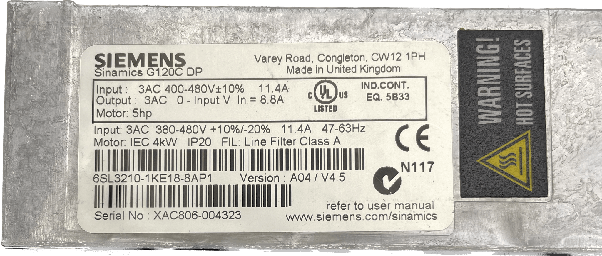 Siemens SINAMICS G120C 6SL3210-1KE18-8AP1 - #product_category# | Klenk Maschinenhandel