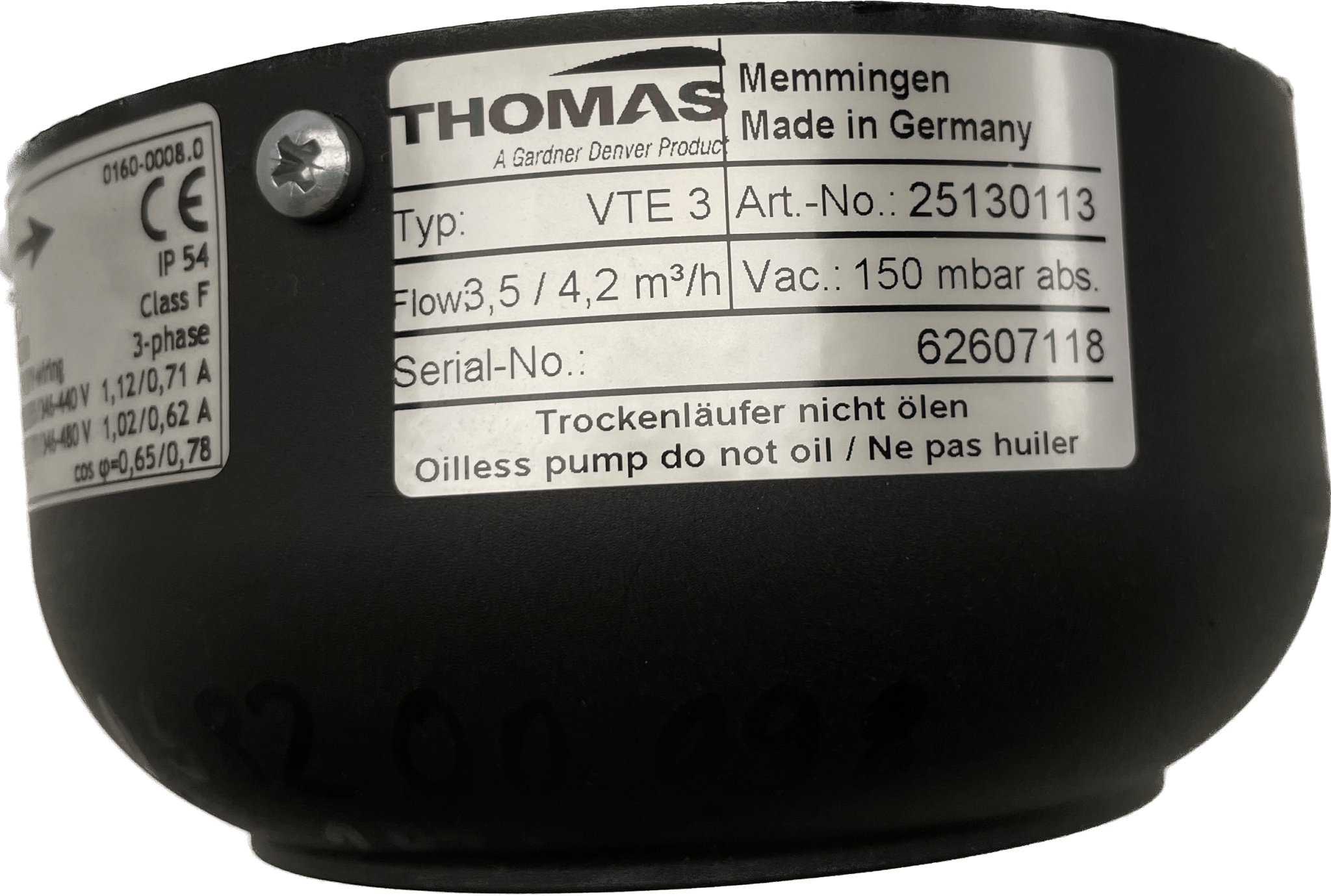 Thomas Drehschieber-Vakuumpumpe VTE 3 - #product_category# | Klenk Maschinenhandel