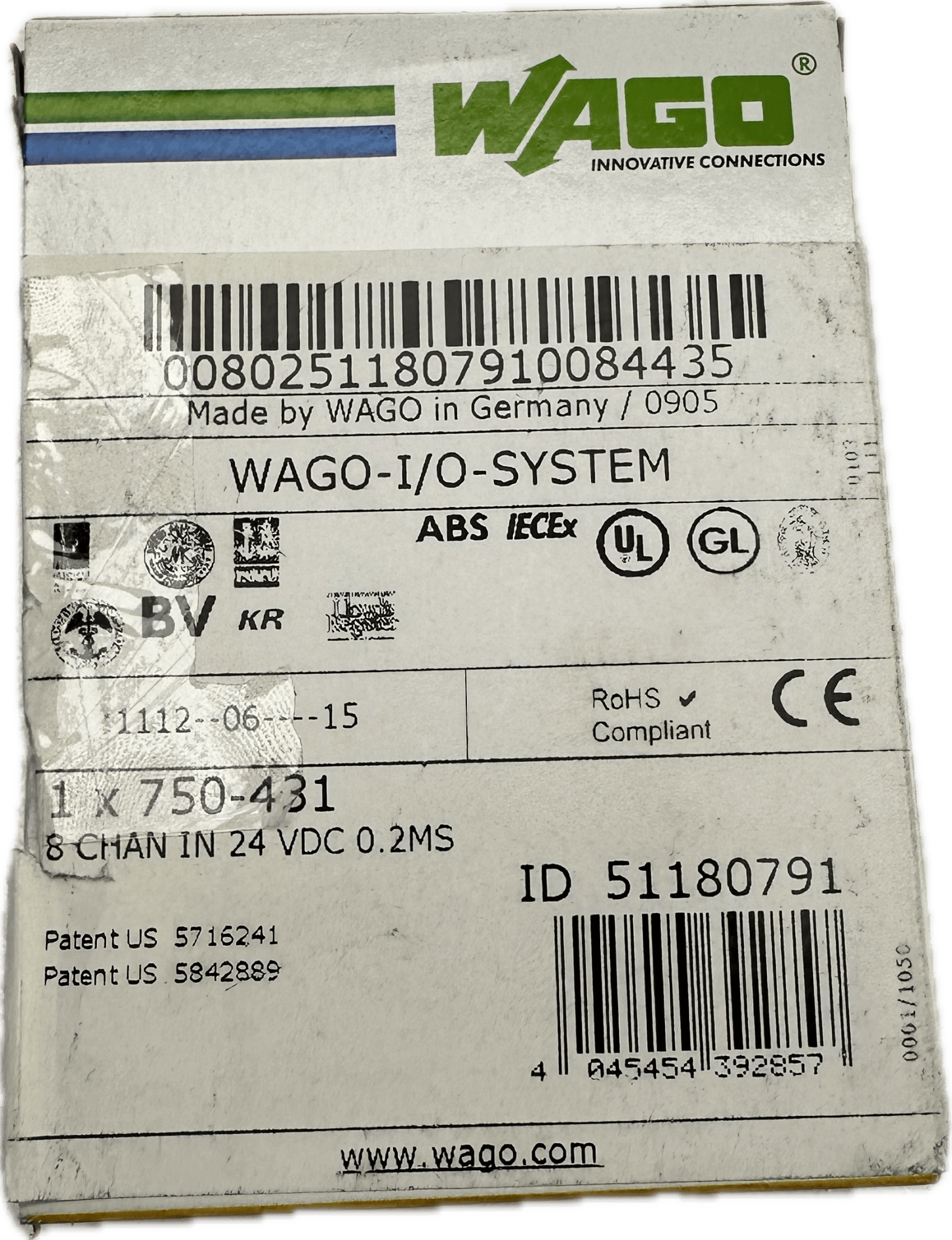 WAGO 8-Kanal-Digitaleingang 750-431 - #product_category# | Klenk Maschinenhandel